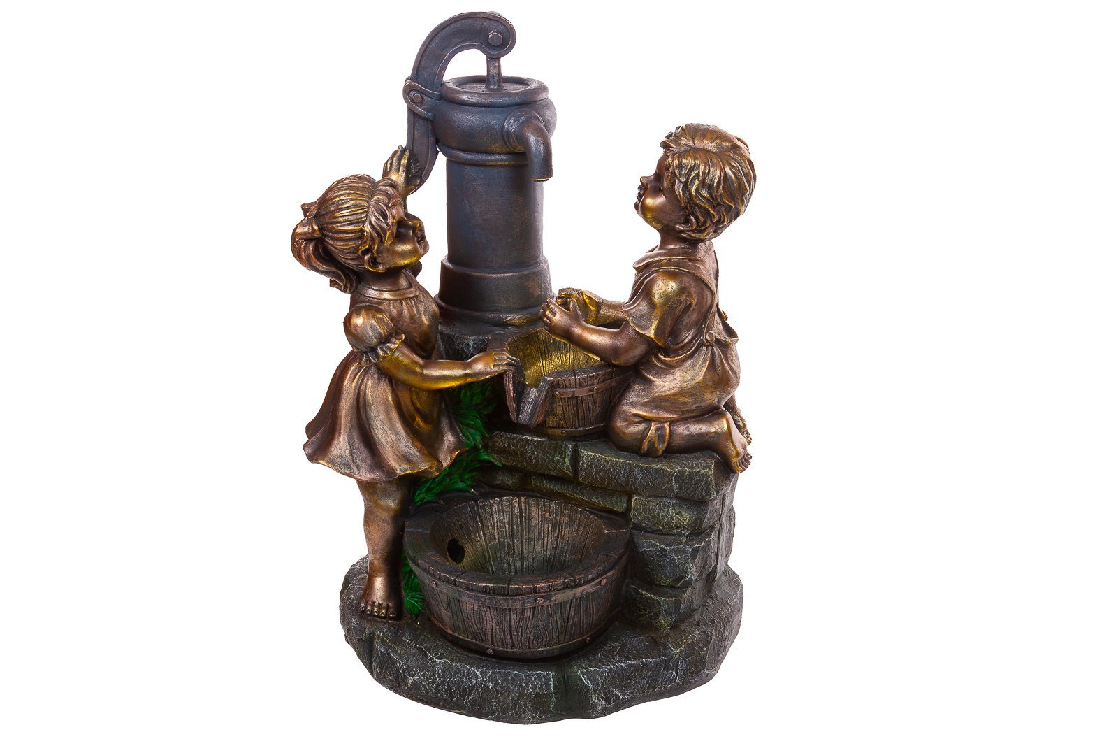 BIRENDY Dekofigur Zimmerbrunnen mit LED Leuchten