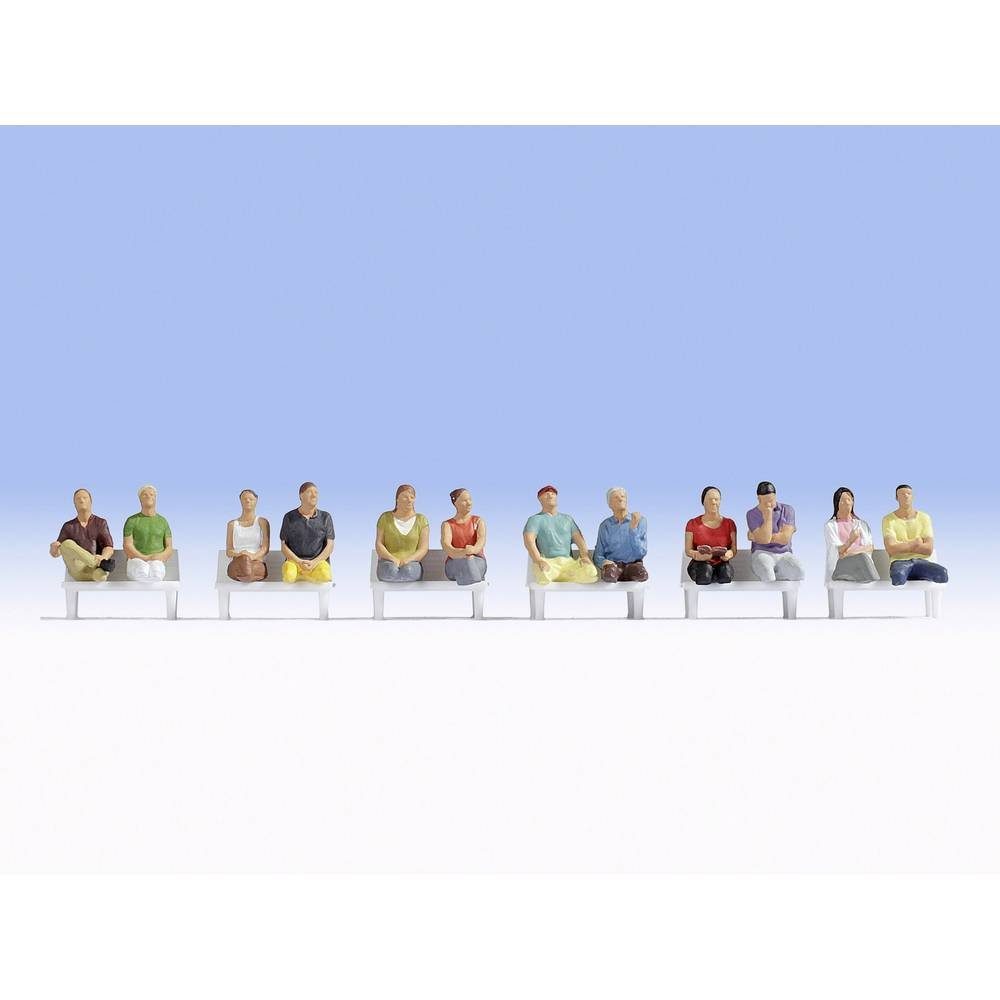 NOCH Modelleisenbahn-Figur H0 Figuren Sitzende Passagiere,