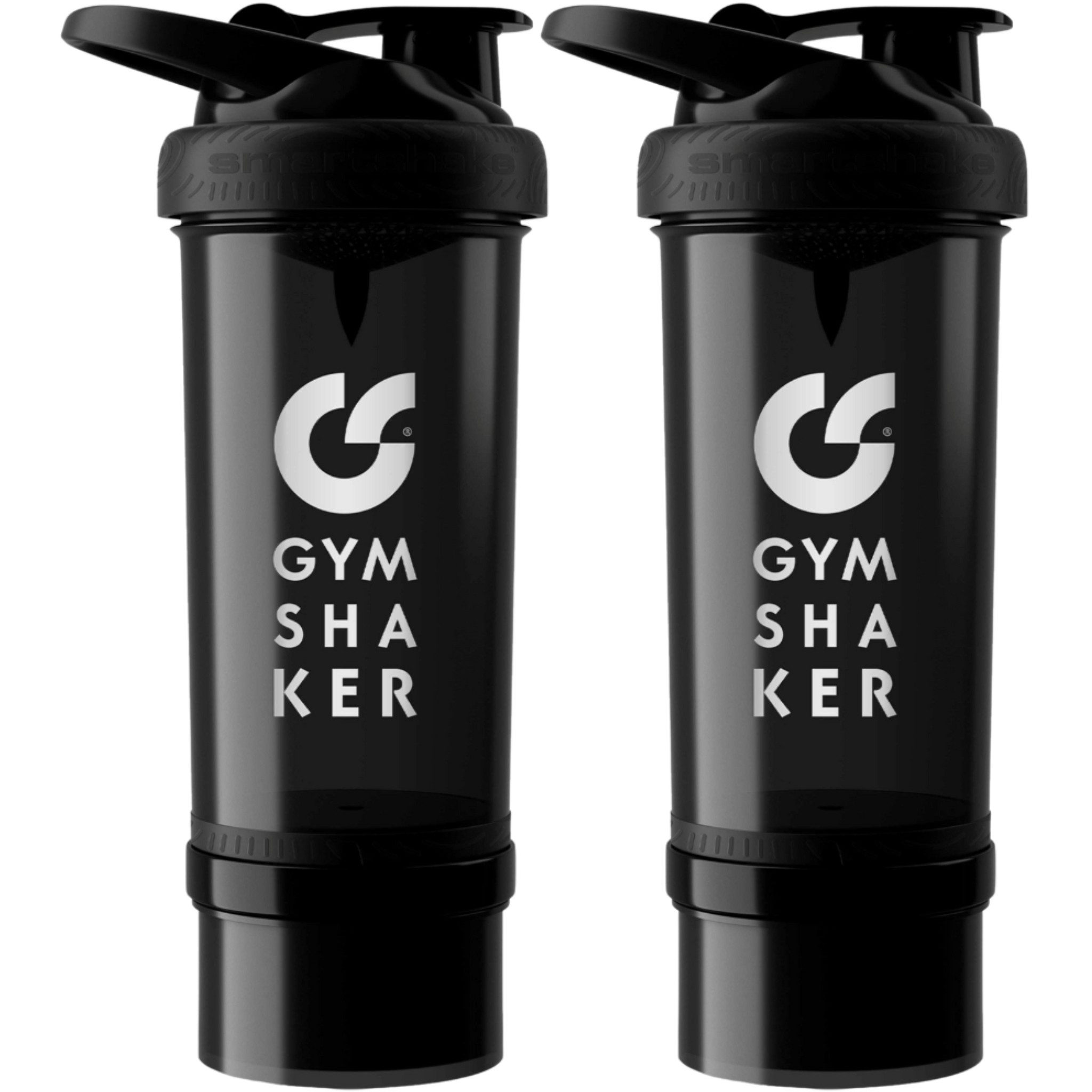 GYMSHAKER Protein Shaker mit Pulverfach 2er