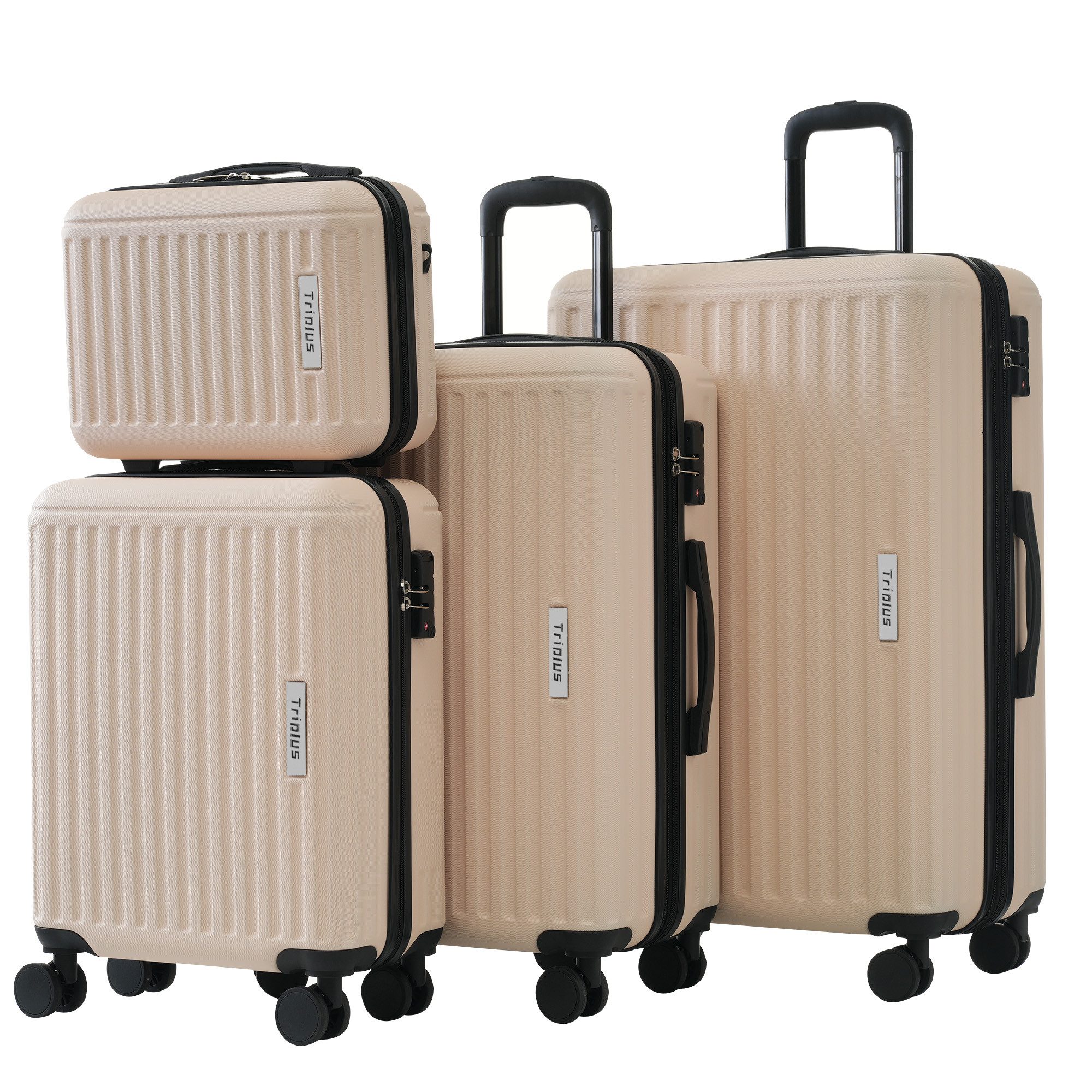 REDOM Trolleyset, 4 Rollen, (Reisekoffer mit