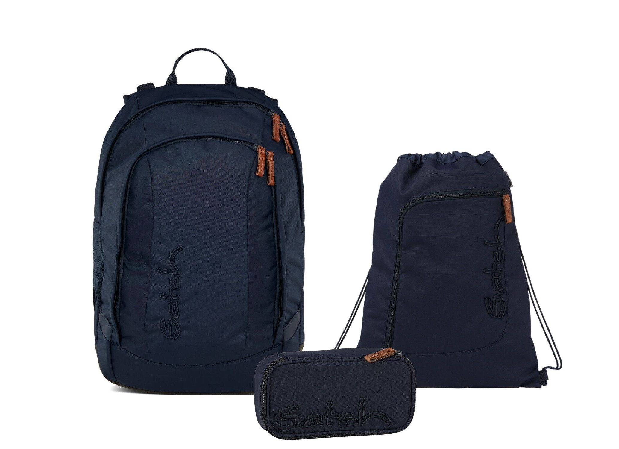 Satch Schulranzen Schulrucksack-Set AIR Nordic Blue