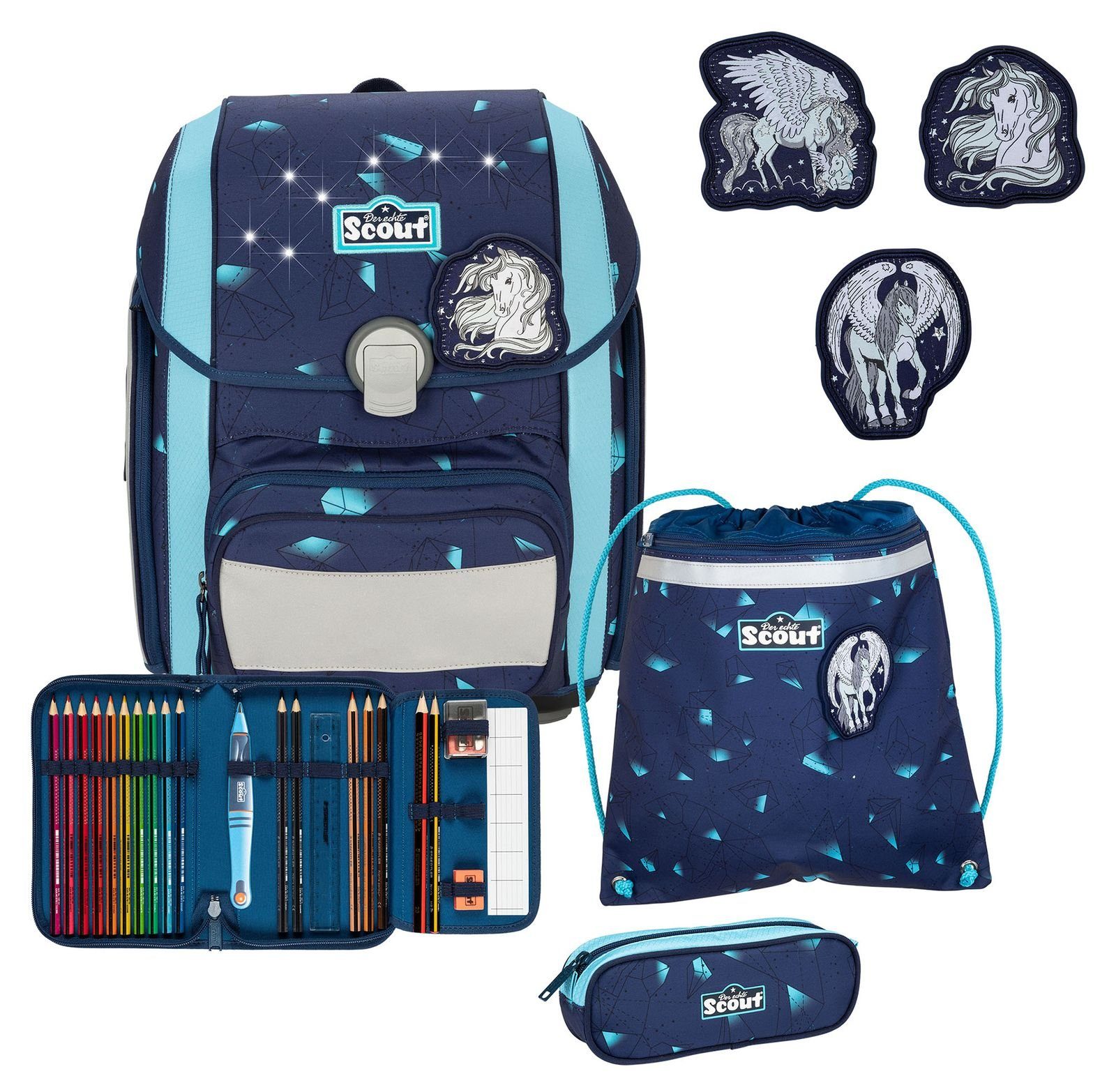 Scout Schulranzen Genius Set 4-teilig (Set,