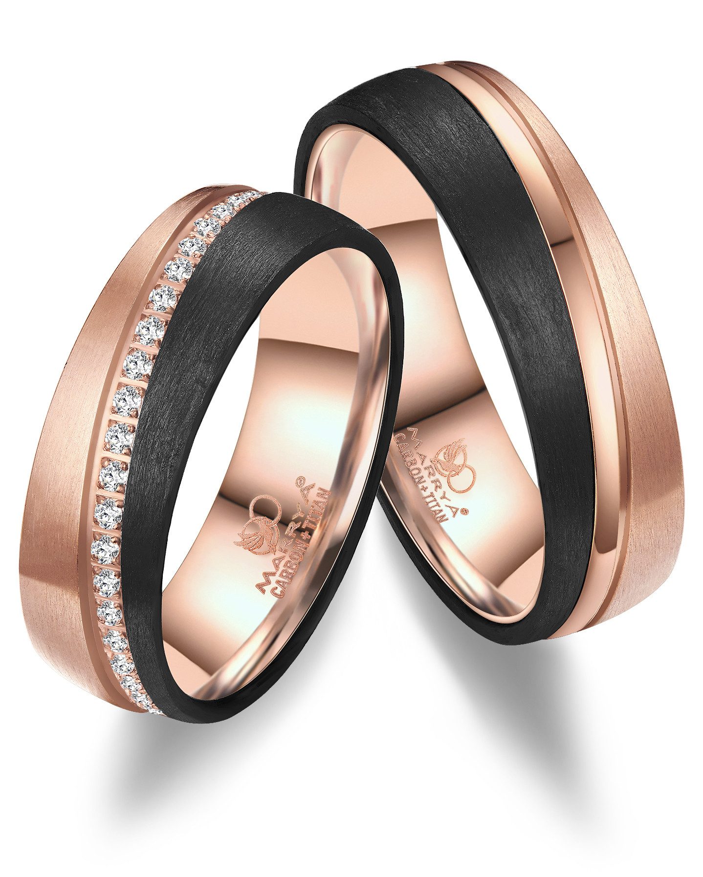 MARRYA Trauring Carbon Ringe Trauringe Eheringe