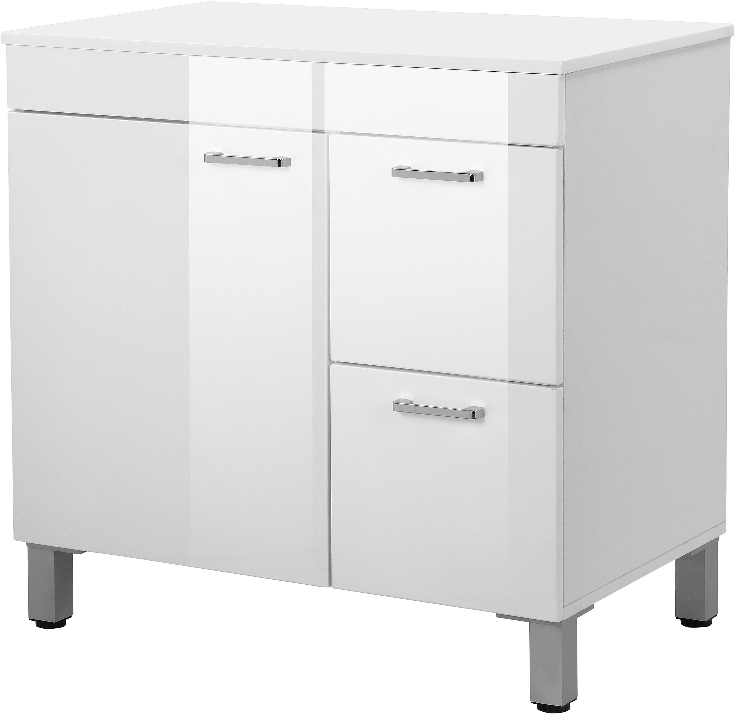 welltime Waschtisch Florenz, Badezimmerschrank,Badschrank, Stauraum Waschtisch,