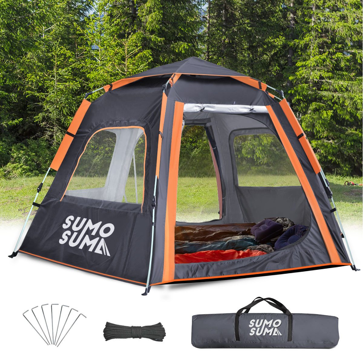Sumosuma Kuppelzelt Campingzelt Automatisches, UV-Schutz Pop