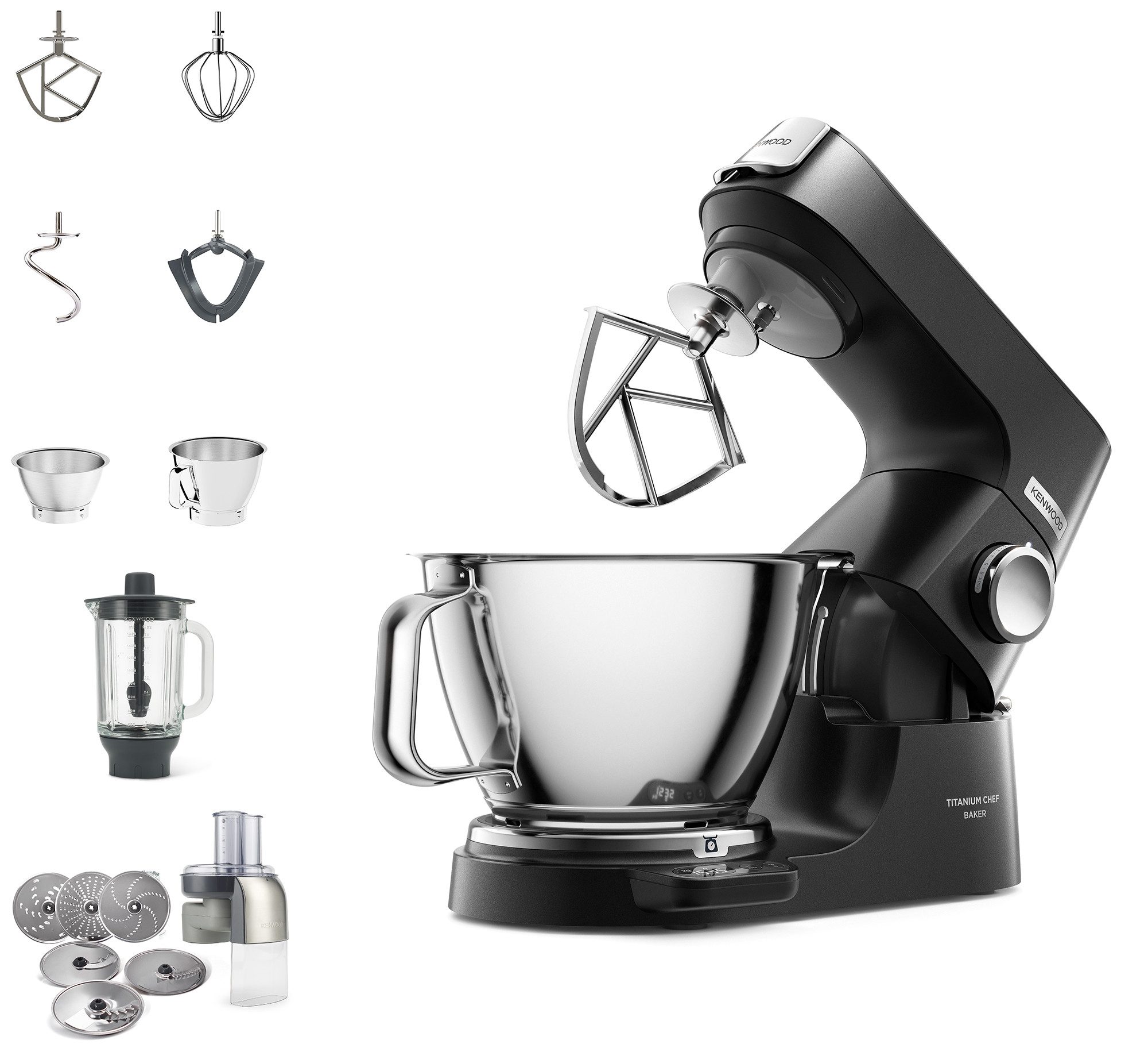 KENWOOD Küchenmaschine Titanium Chef Baker KVC85.004BK,