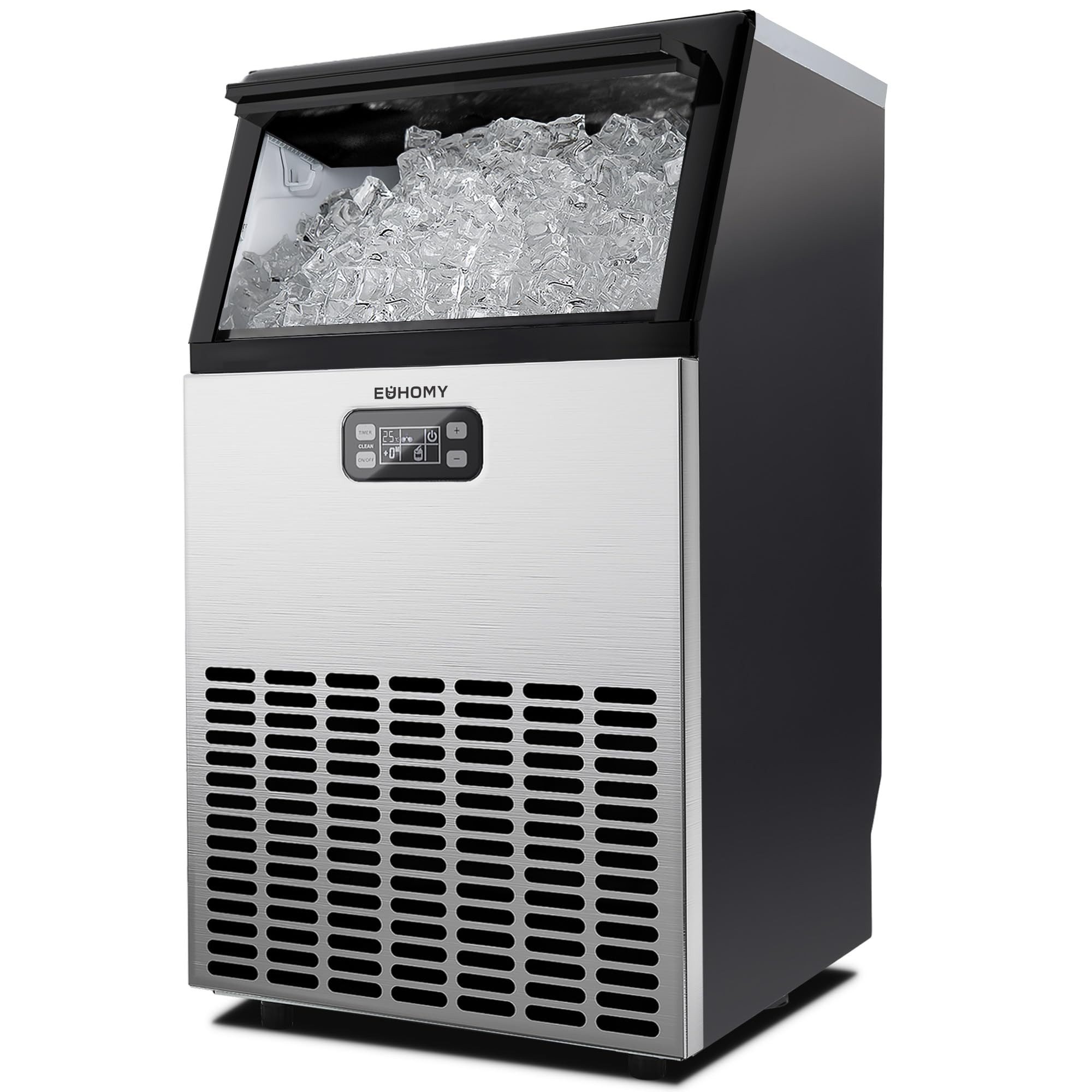 EUHOMY Eiswürfelmaschine Gewerbe-Eiswürfelbereiter, 45 kg/24 h,mit