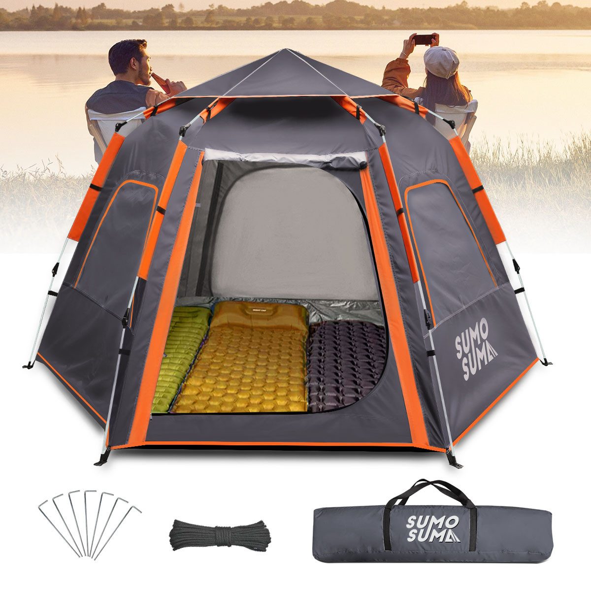 Sumosuma Kuppelzelt Campingzelt Automatisches, Pop Up