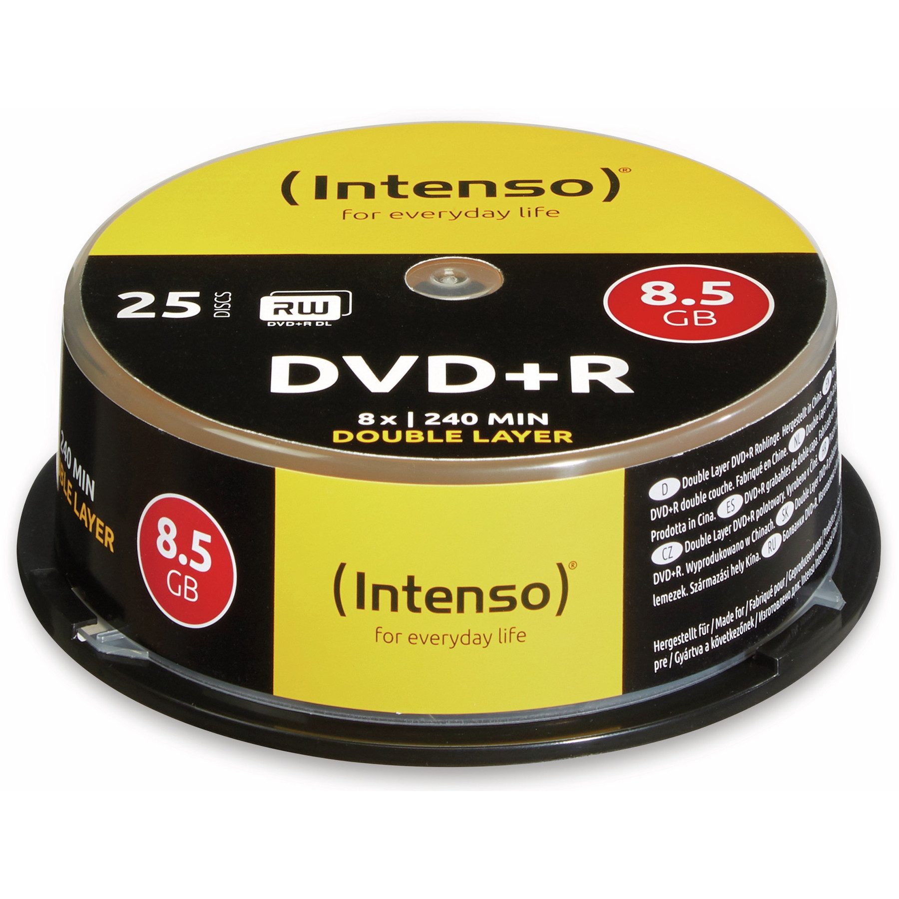 Intenso DVD-Rohling INTENSO DVD+R Spindel (DoubleLayer),