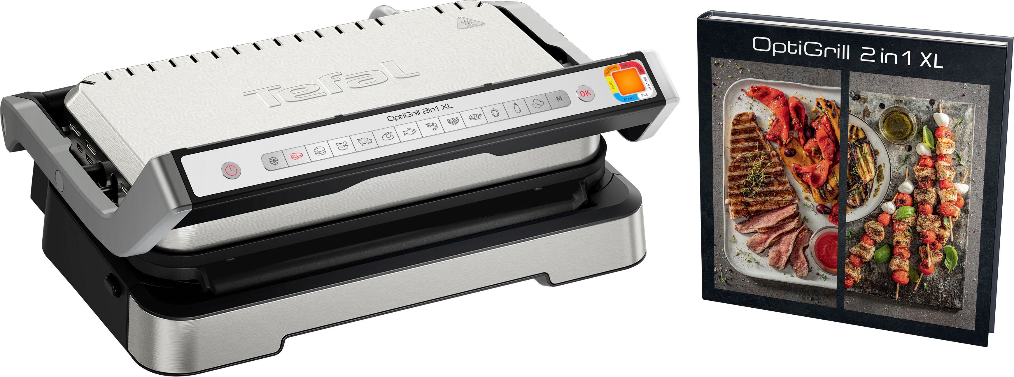 Tefal Kontaktgrill OptiGrill 2in1 XL GC782D,