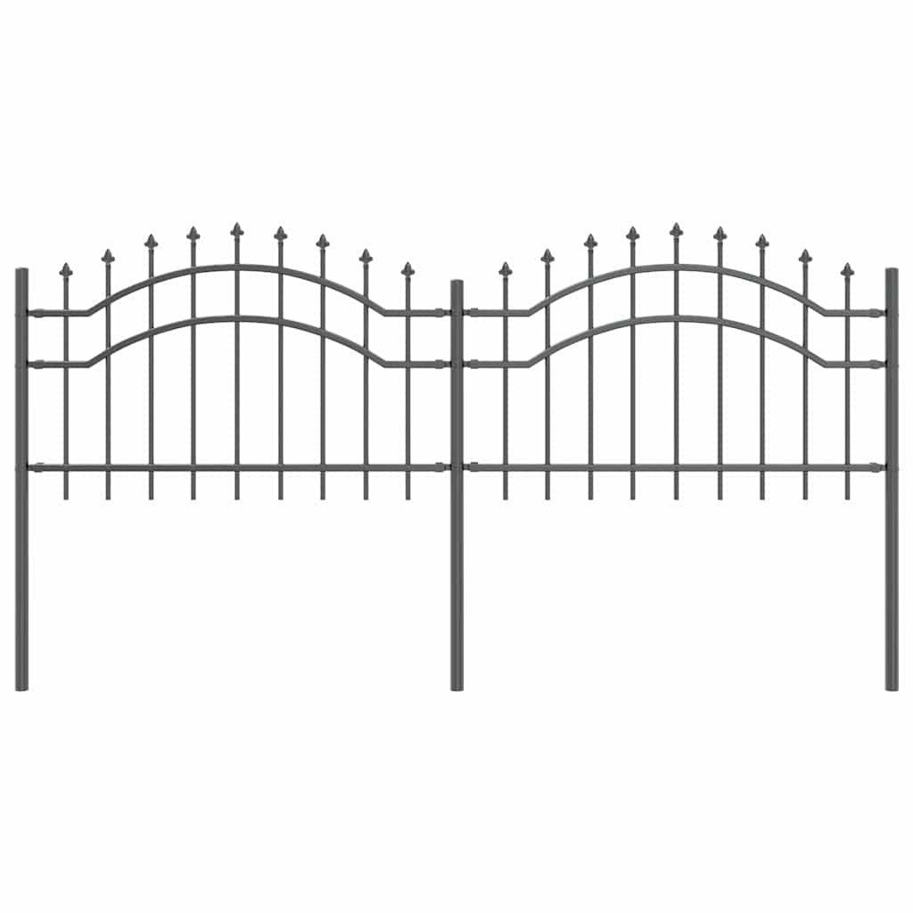 vidaXL Gartenzaun Gartenzaun Grau 115 cm