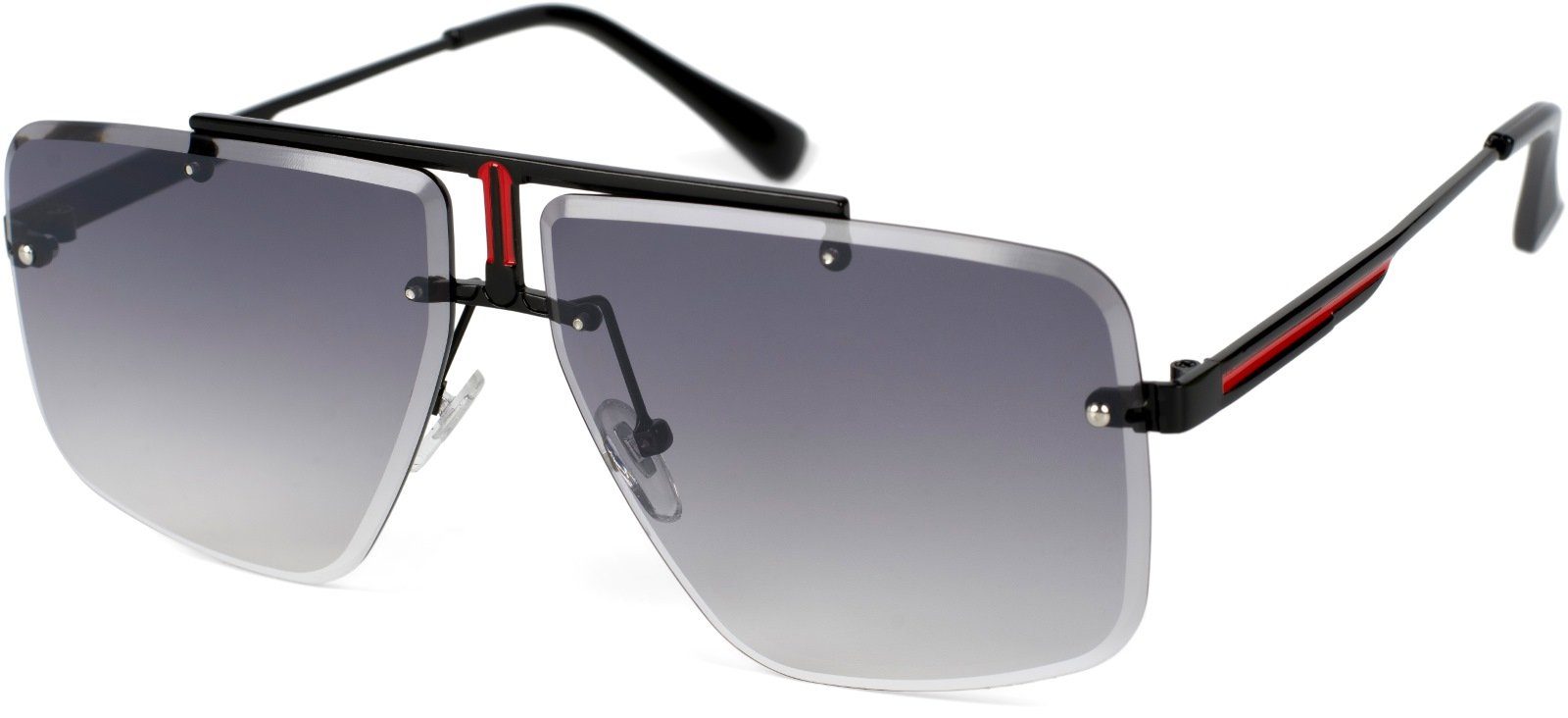 styleBREAKER Sonnenbrille Rechteckige Retro Sonnenbrille mit