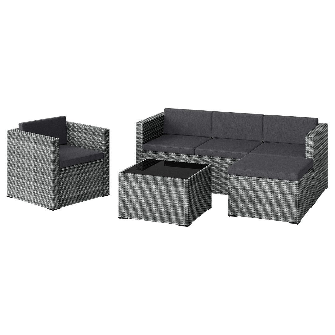 STEELSØN Sitzgruppe Zethora, (4er-Sitzgruppe, (3er Sofa,