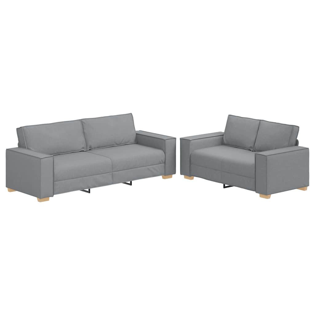 vidaXL Sofa 2-tlg. Sofagarnitur mit Kissen