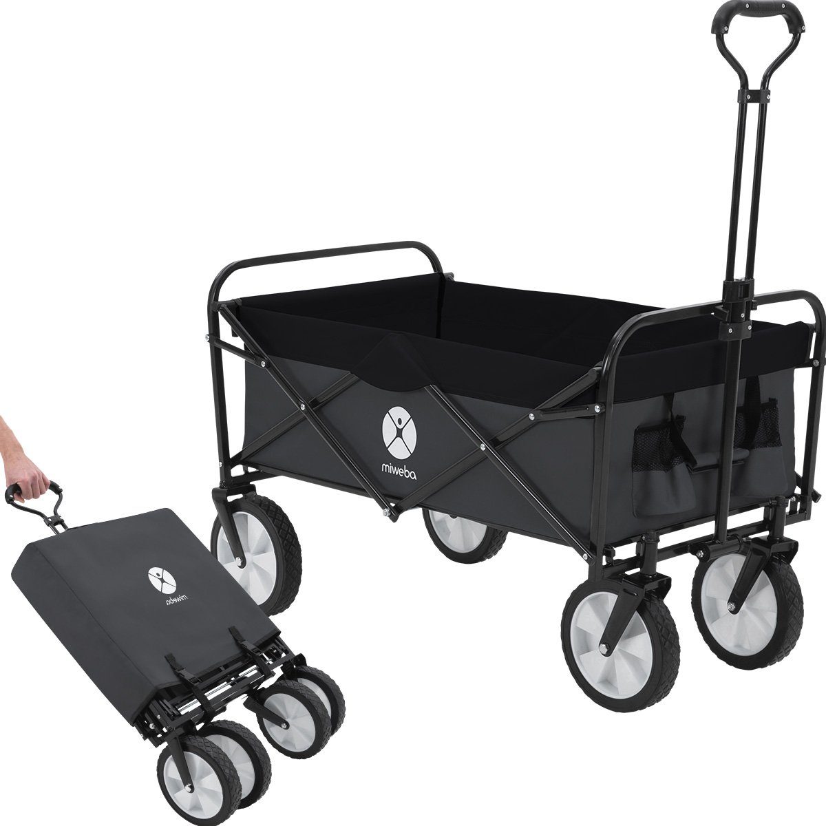 miweba Bollerwagen Transportkarre Handwagen kompakter Bollerwagen