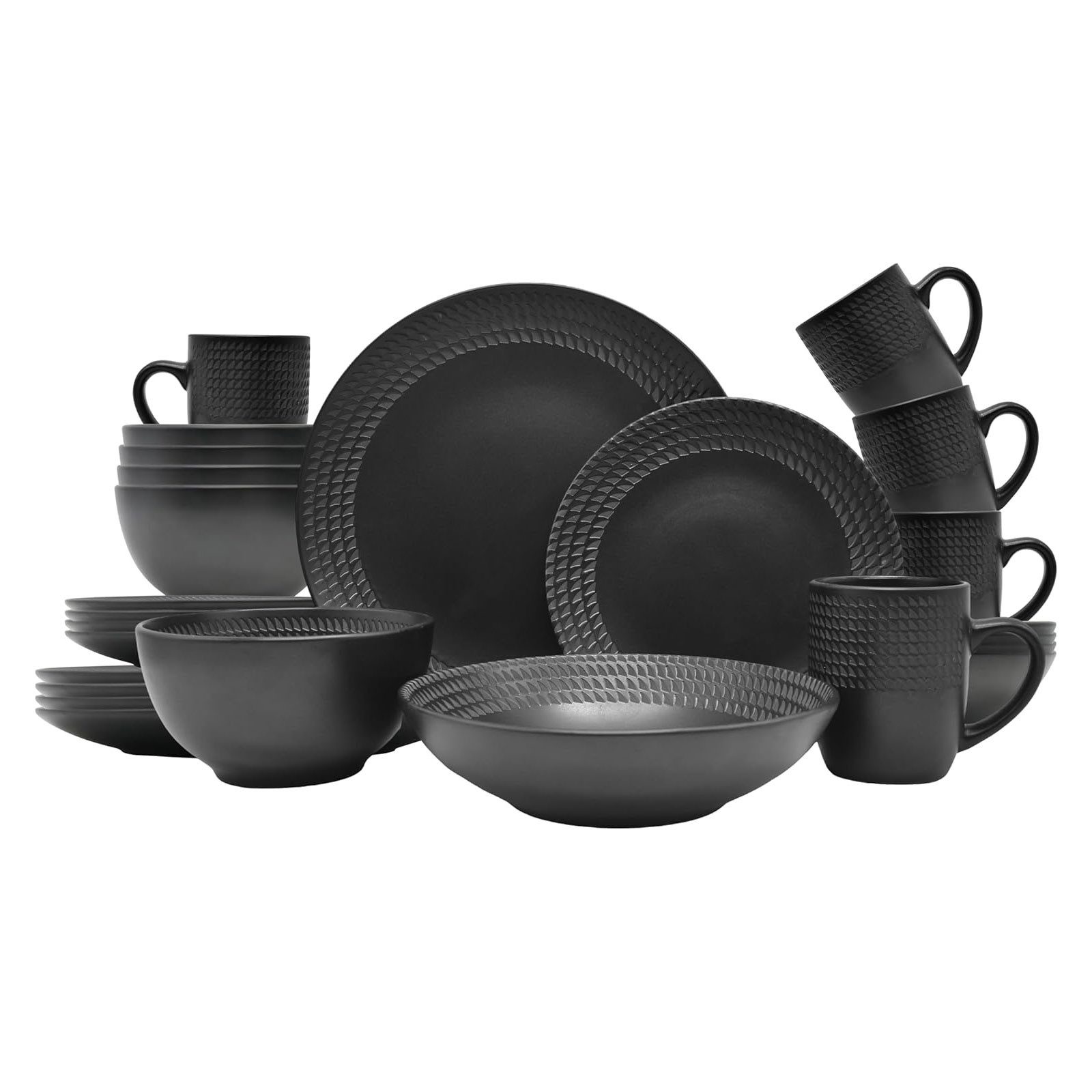 ECHTWERK Geschirr-Set BlackStyle (30-tlg), STILVOLLES GESCHIRRSET