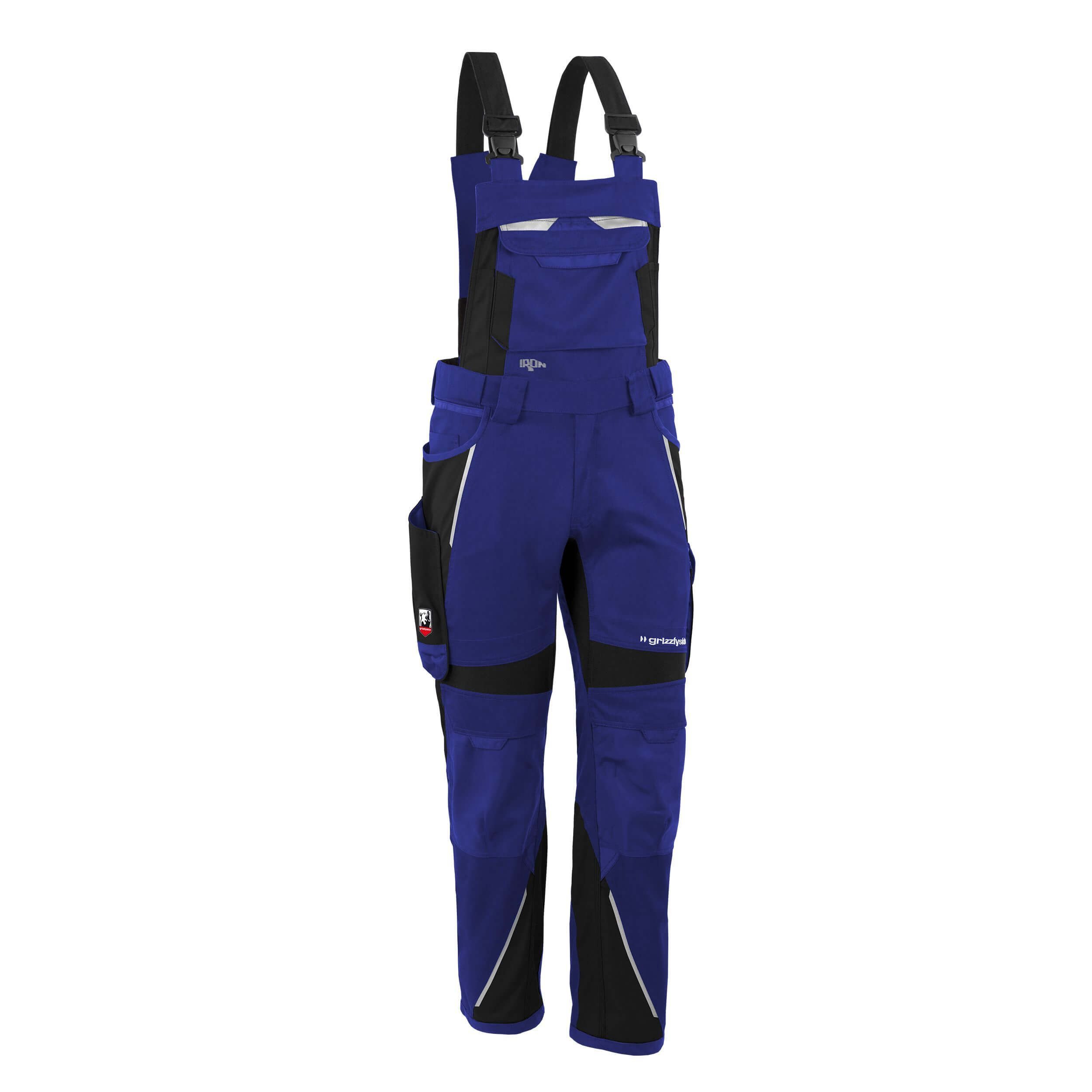 Qualitex Workwear Arbeitslatzhose Latzhose 'IRON' kornblau/schwarz,