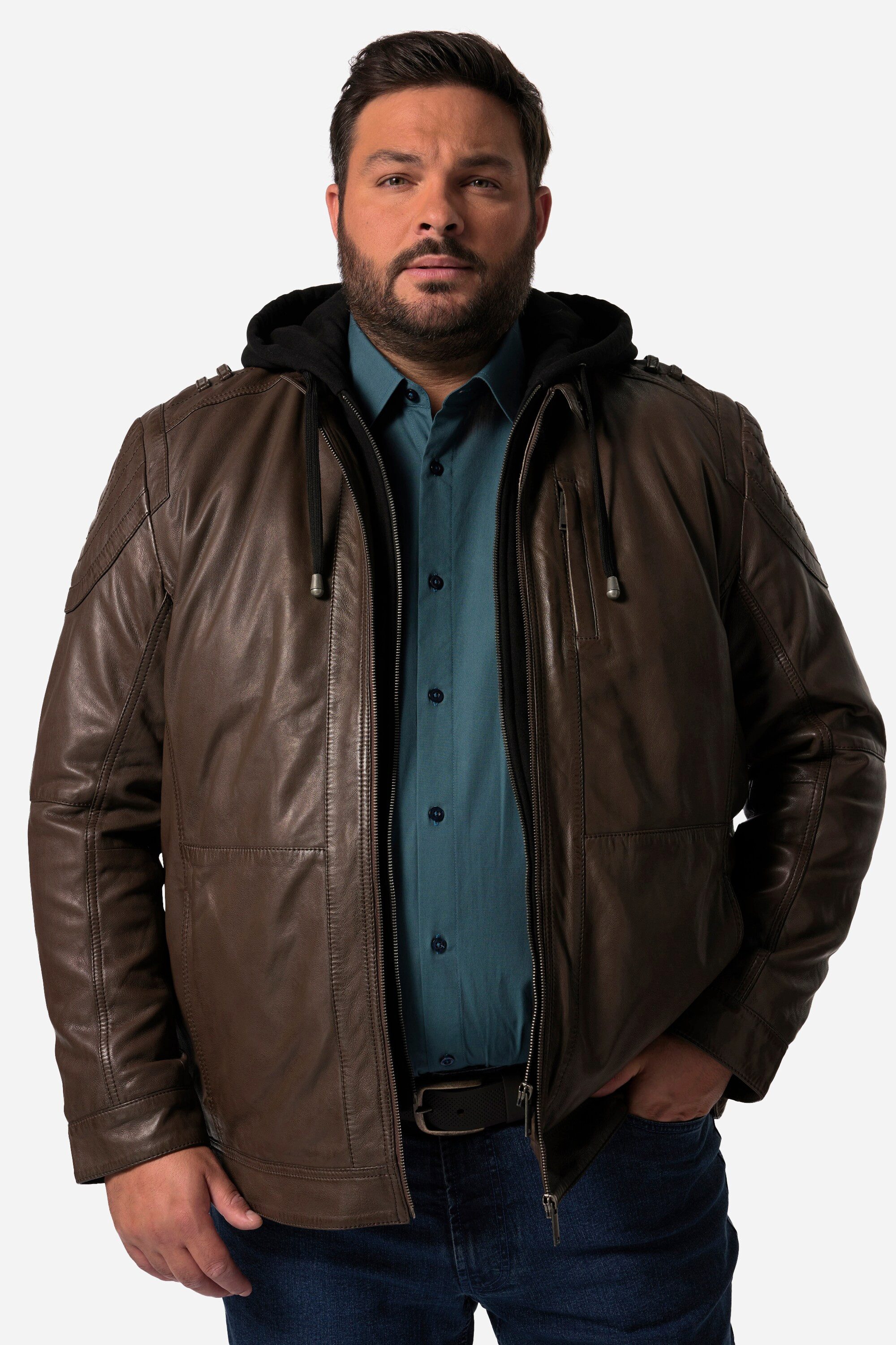 Men Plus Lederjacke Men+ Lederjacke Leder