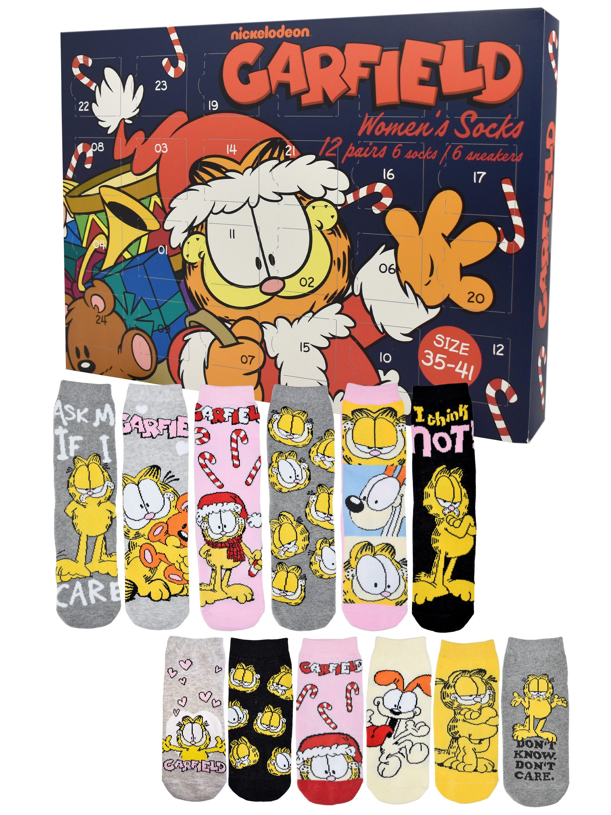 United Labels® Adventskalender Garfield Socken Adventskalender