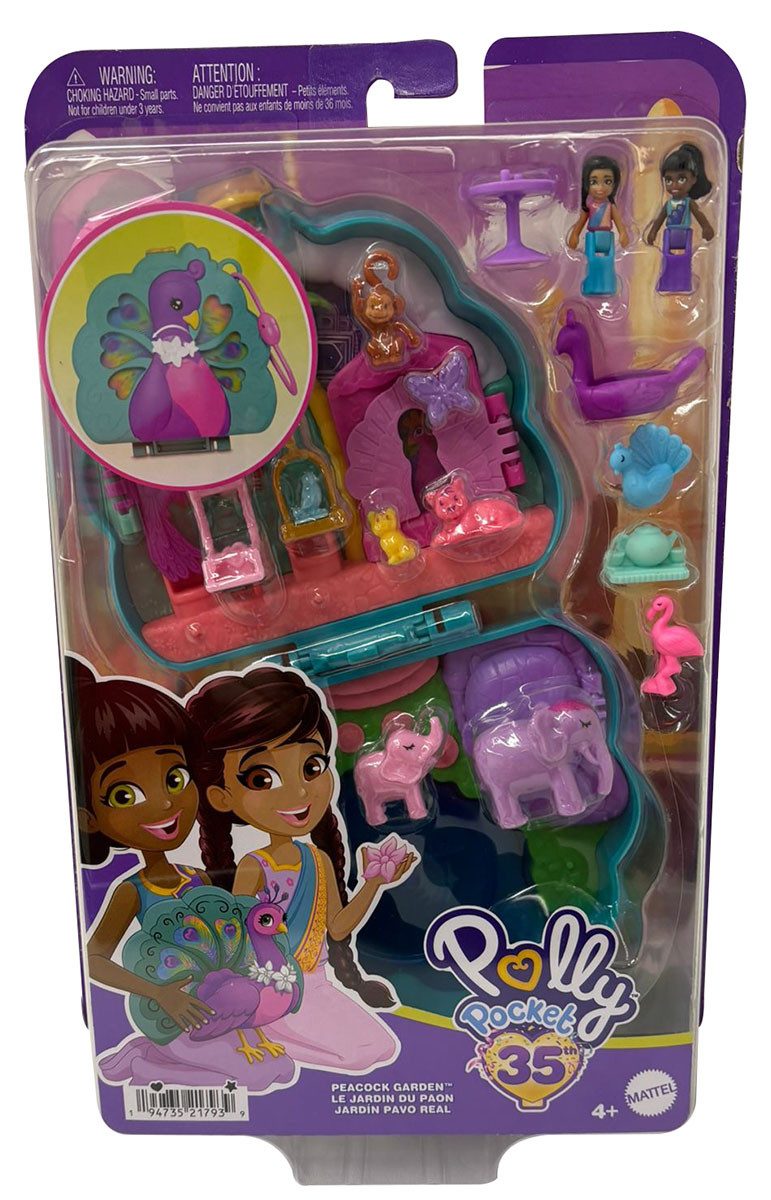 Polly Pocket Spielfigur Polly Pocket Pfaugarten-Schatulle