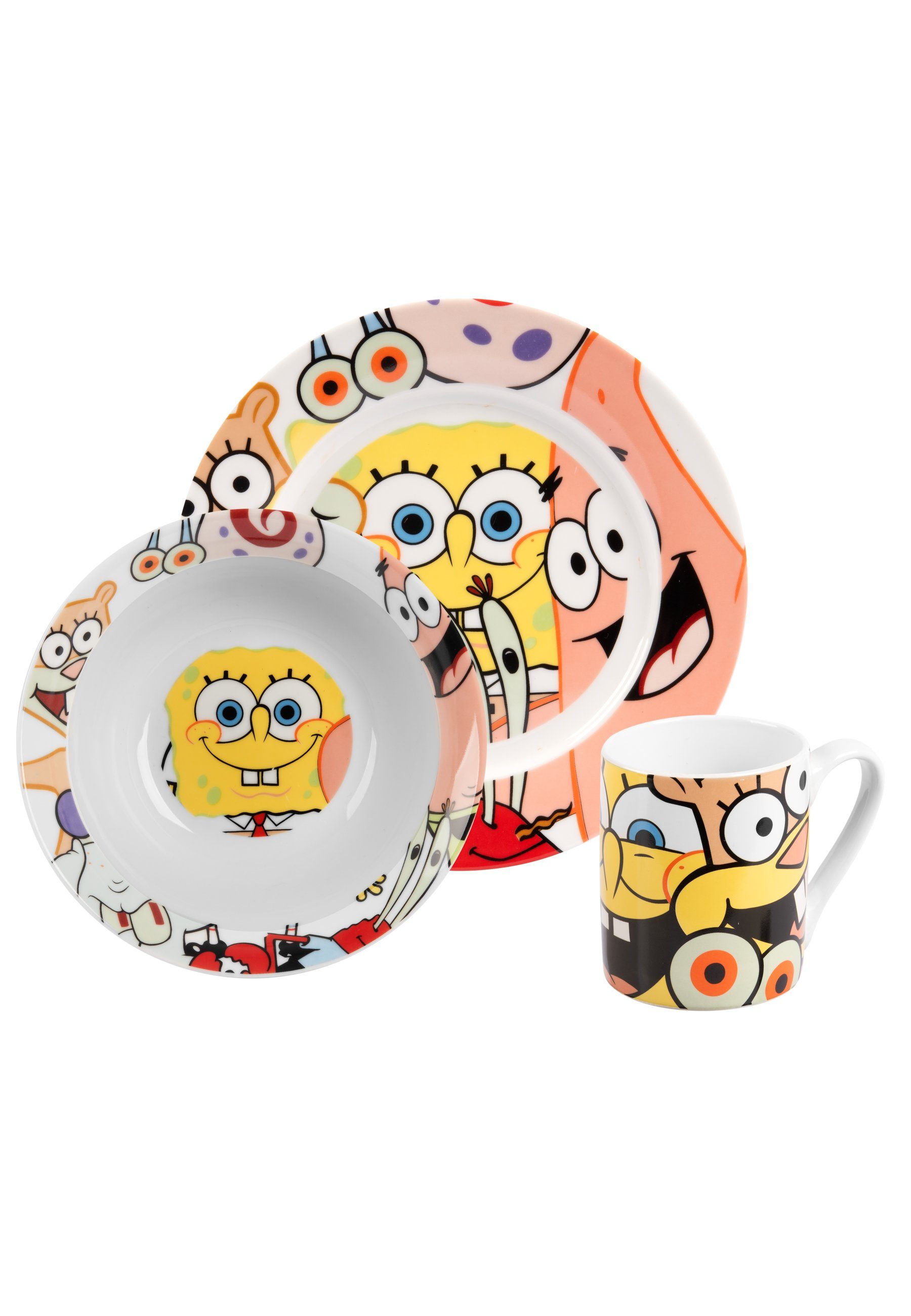 United Labels® Frühstücks-Geschirrset Spongebob Schwammkopf -