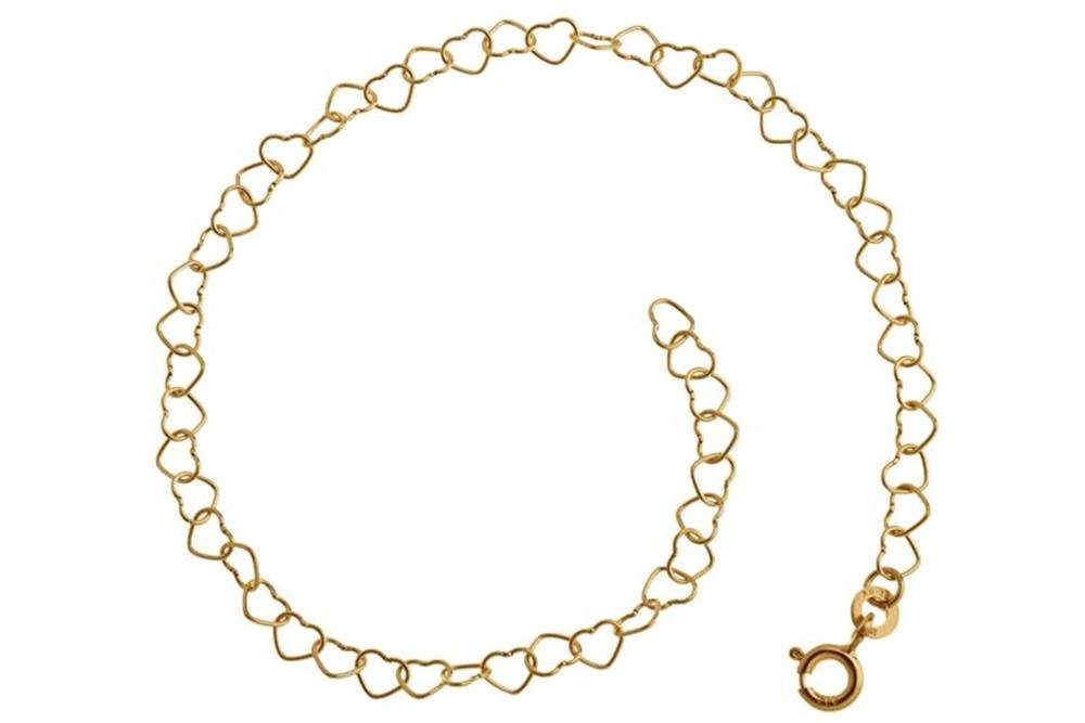 Silberkettenstore Goldarmband Armband Herzen - 333