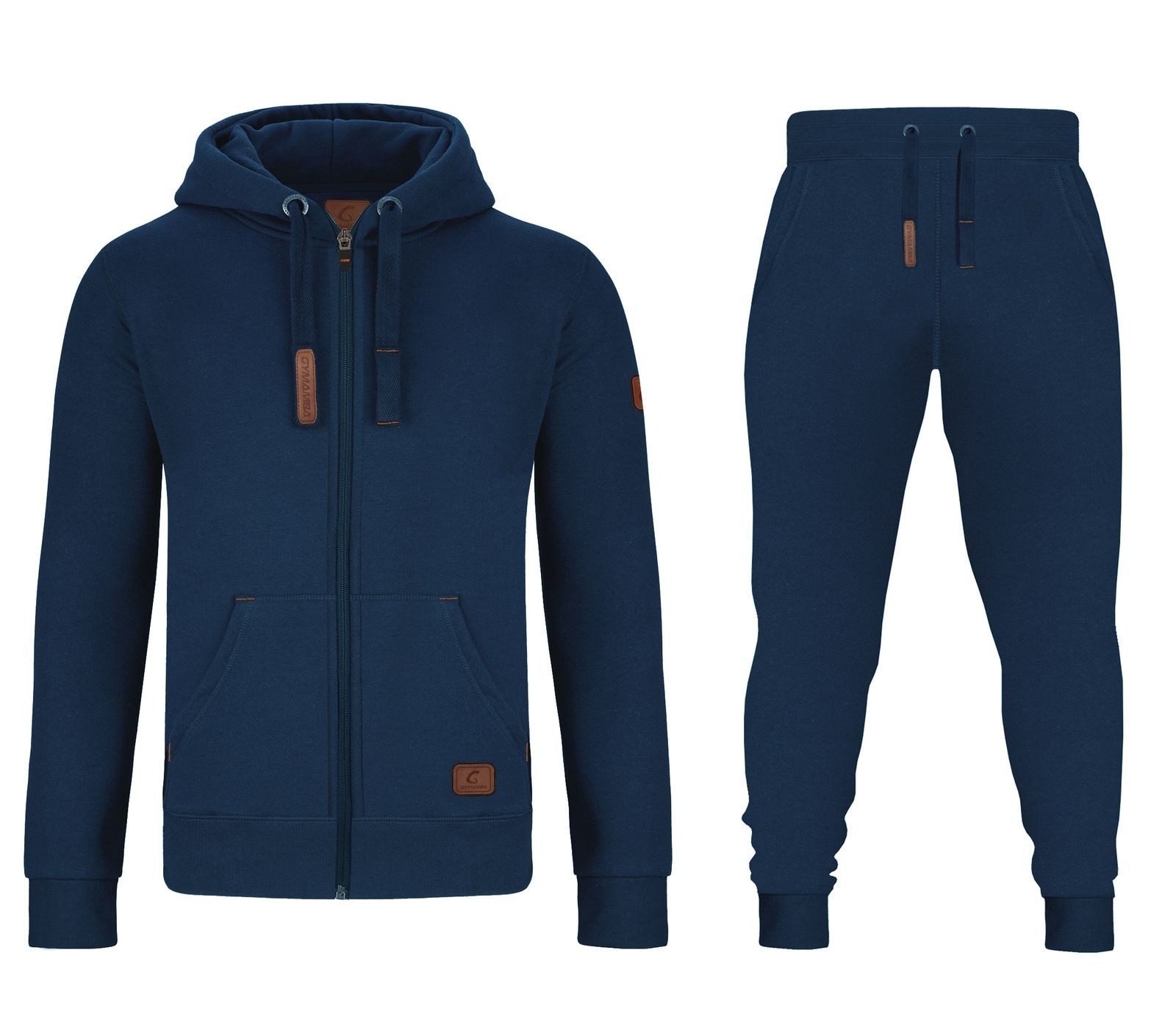 GYMAMBA Jogginganzug Herren leather blau (2-tlg),