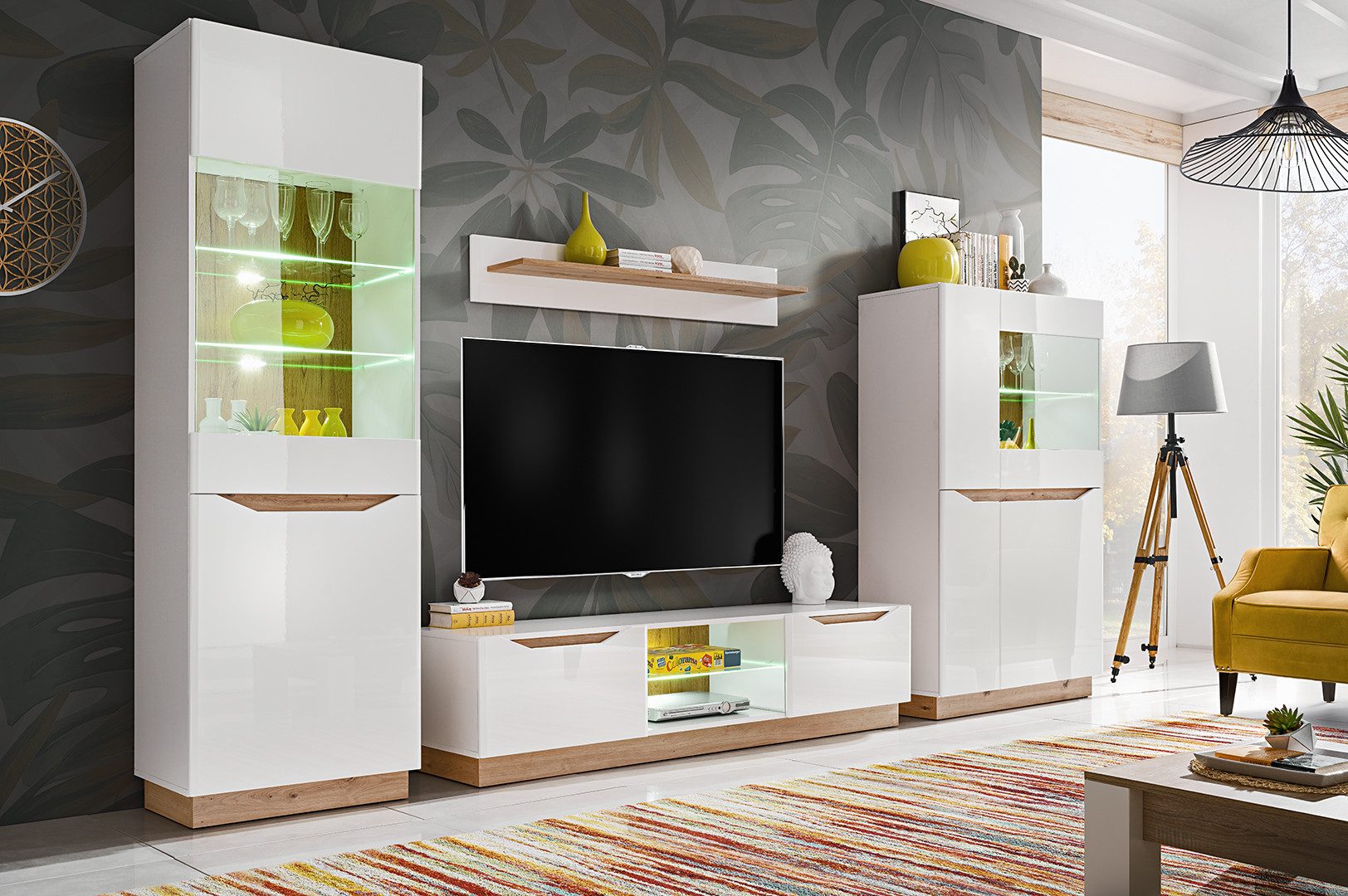 ABIKS MÖBEL Wohnwand Wohnwand Wohnzimmer FAME