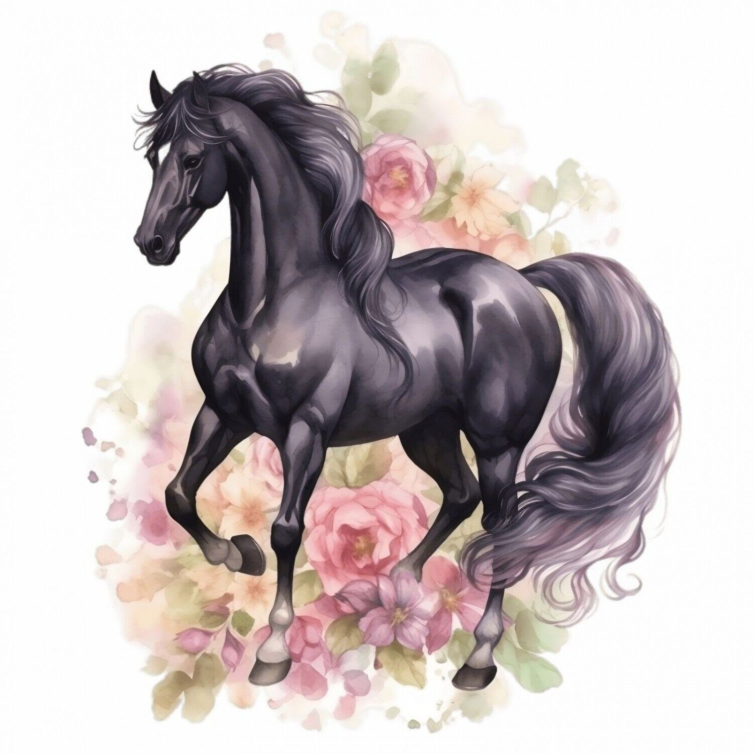 nikima Wandtattoo 245 Wandtattoo Pferd Rappe