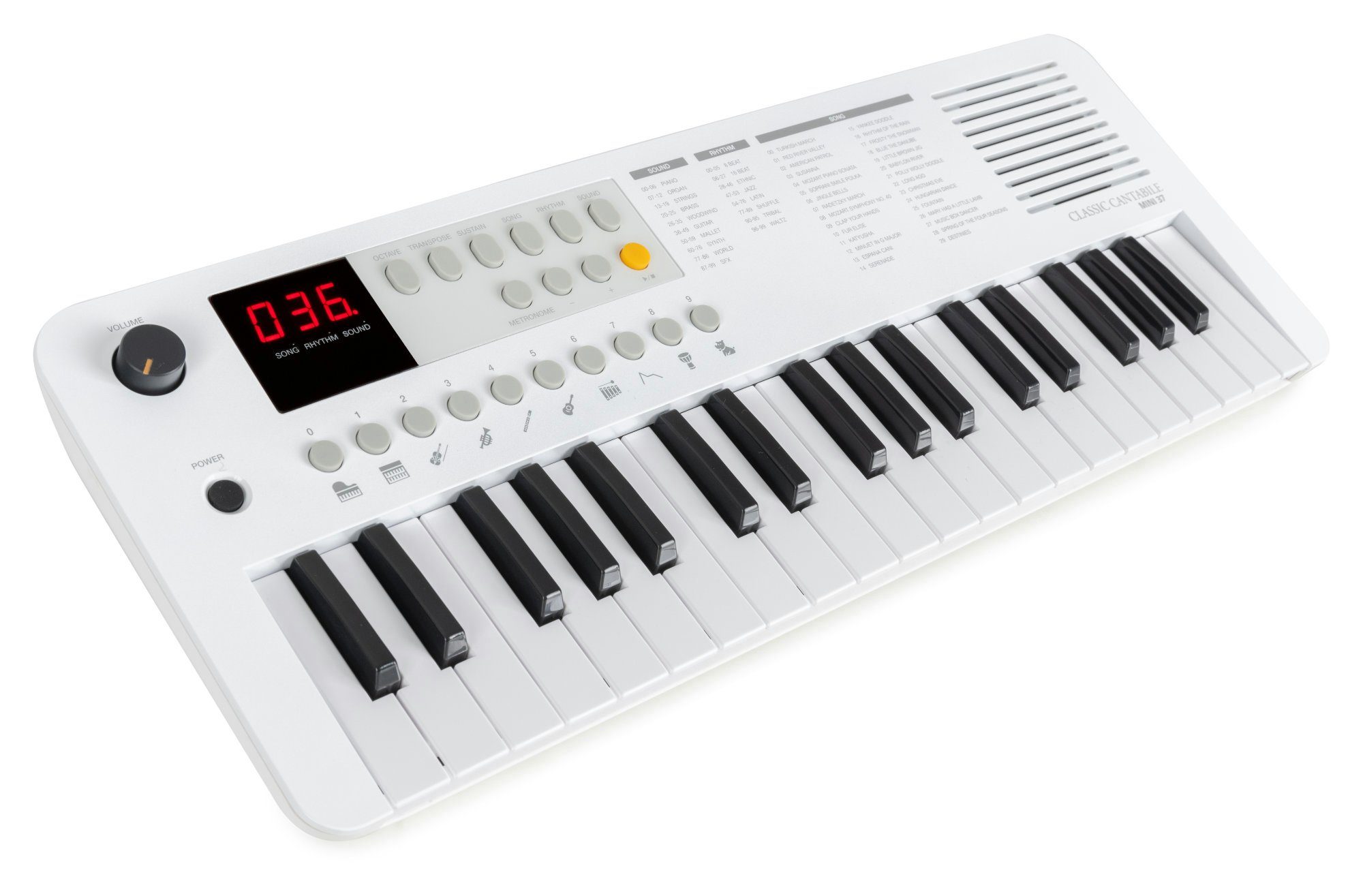 Classic Cantabile Home-Keyboard MINI-37 Keyboard, Portable