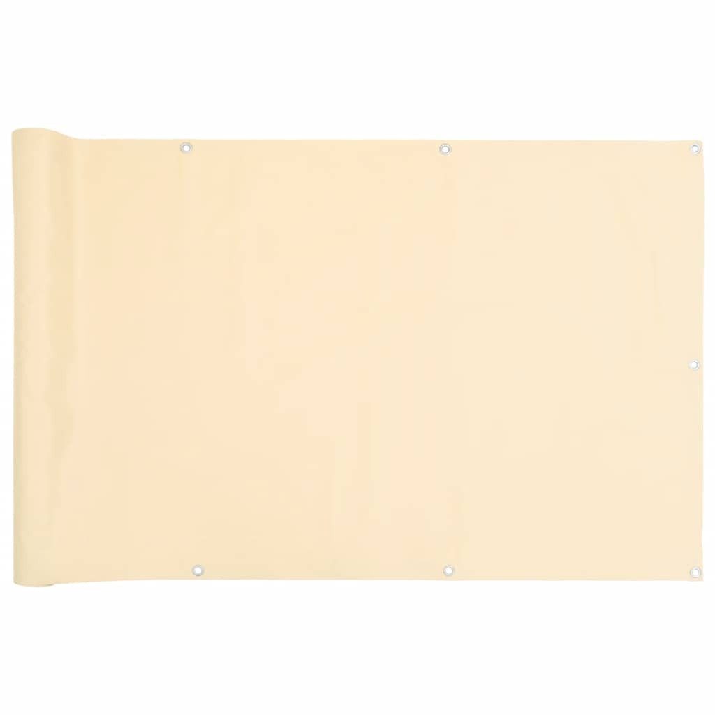 vidaXL Gartenzaun Balkon-Sichtschutz Creme 300x75 cm