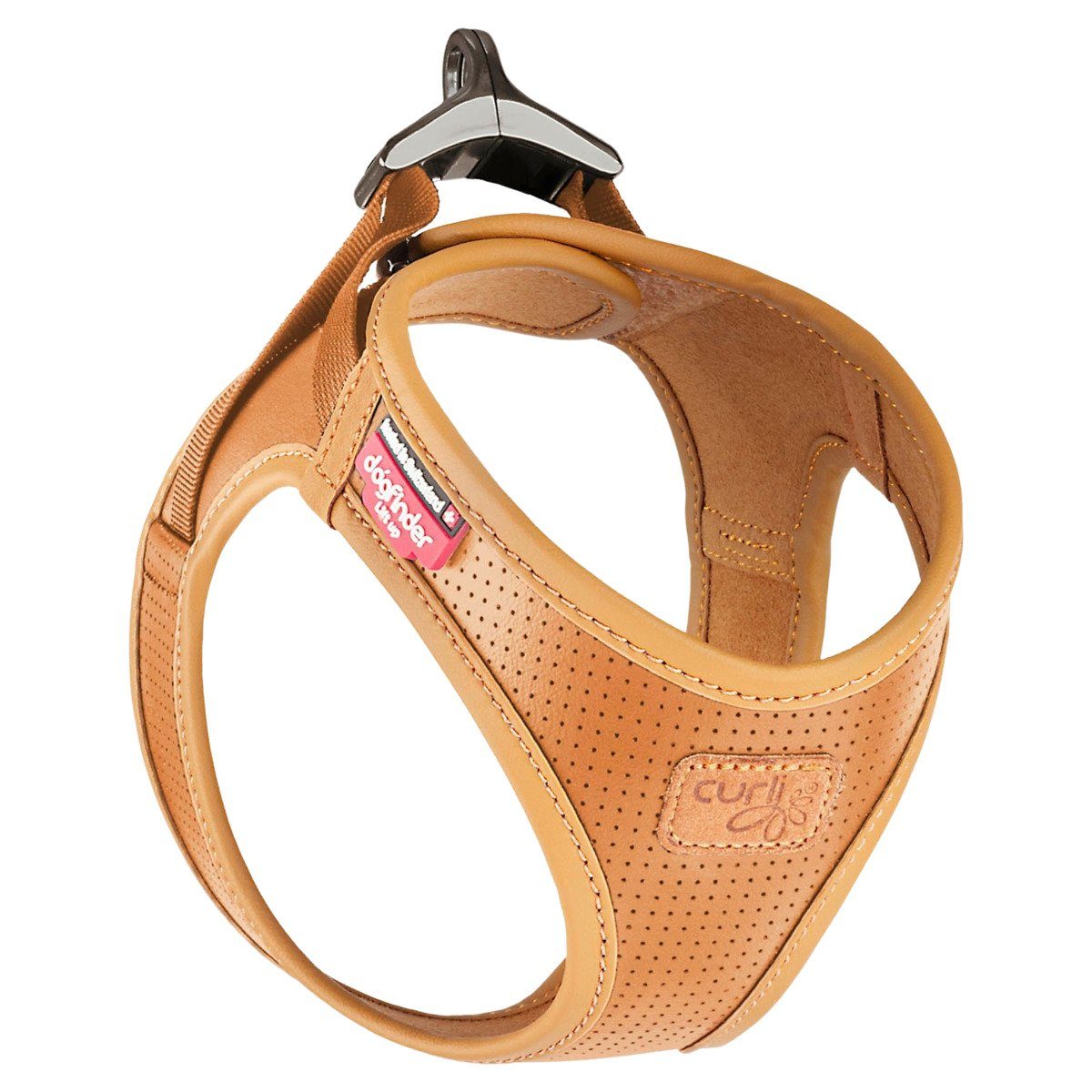 Curli Hunde-Geschirr Apfel Leder Geschirr braun