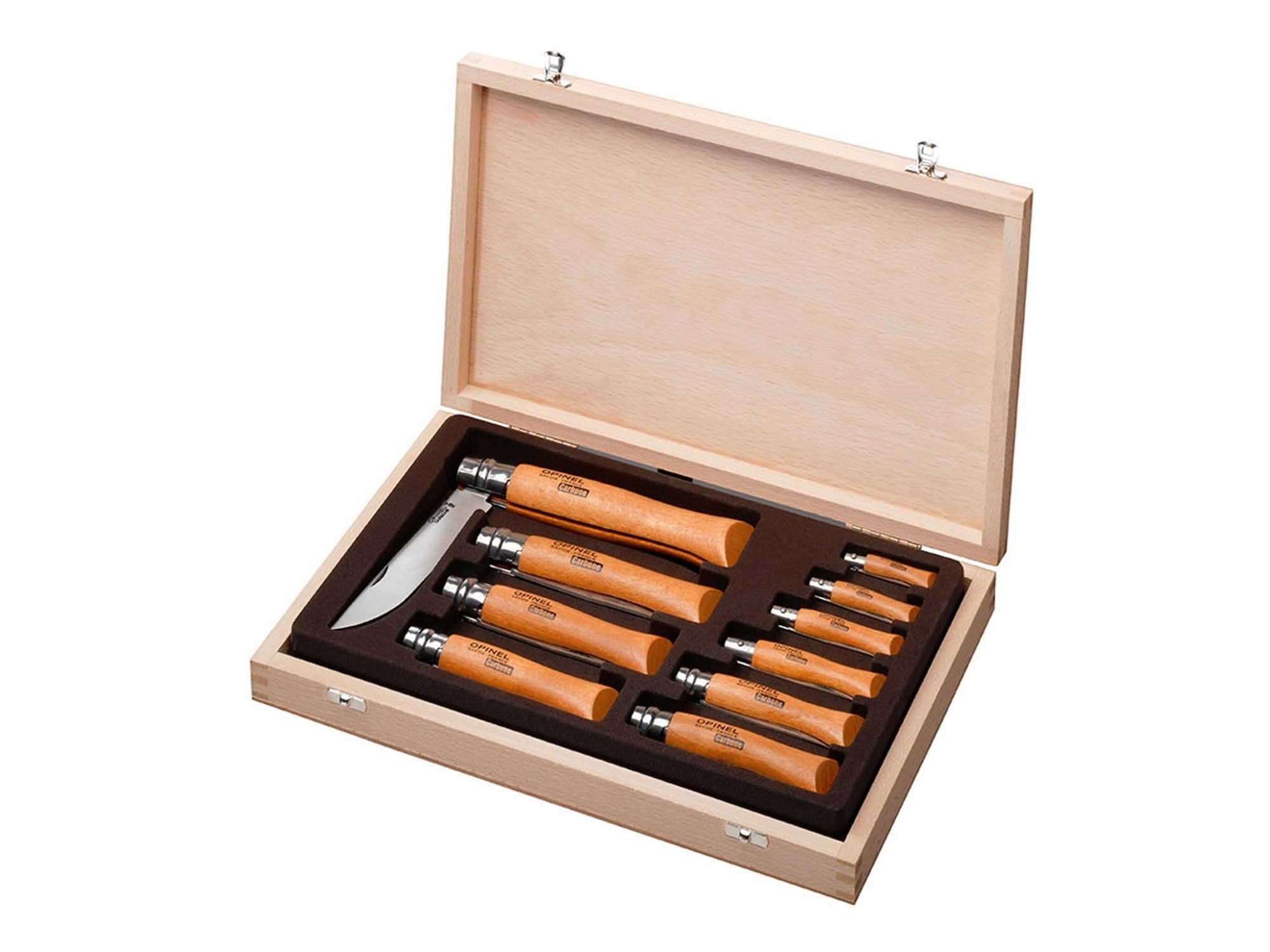 Opinel Taschenmesser Opinel-Sortiment Nr.2-12 carbon, im