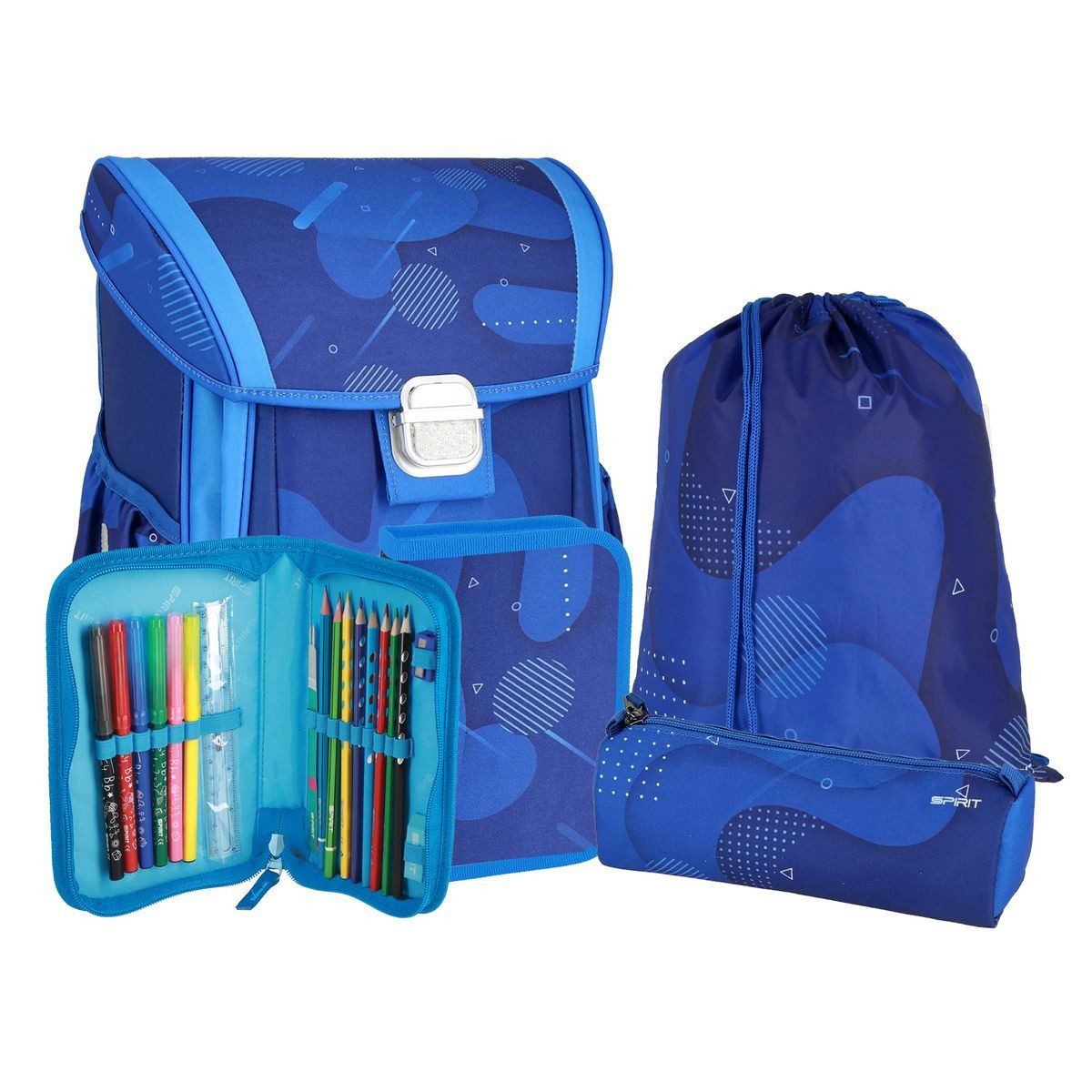 Spirit Schulranzen SPIRIT Schulranzen Set BLUE