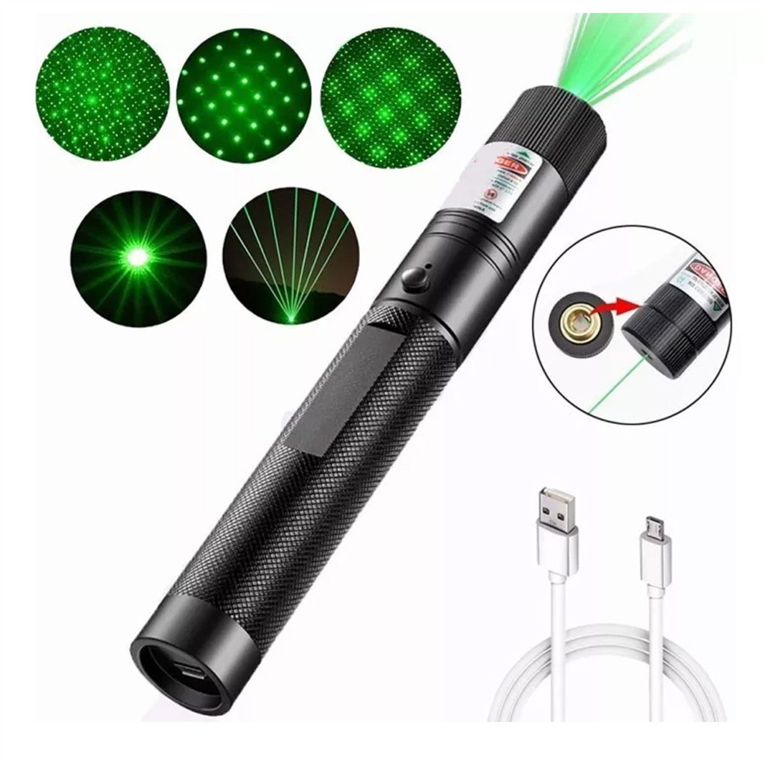 ZEUOPQ Taschenlampe Taschenlampe mit Grüne Full