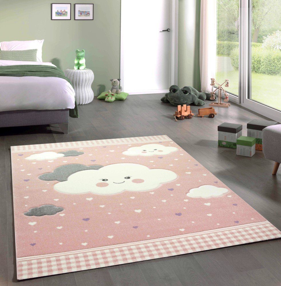 Carpetia Kinderteppich Teppich Kinderzimmer Kinderteppich Wolken