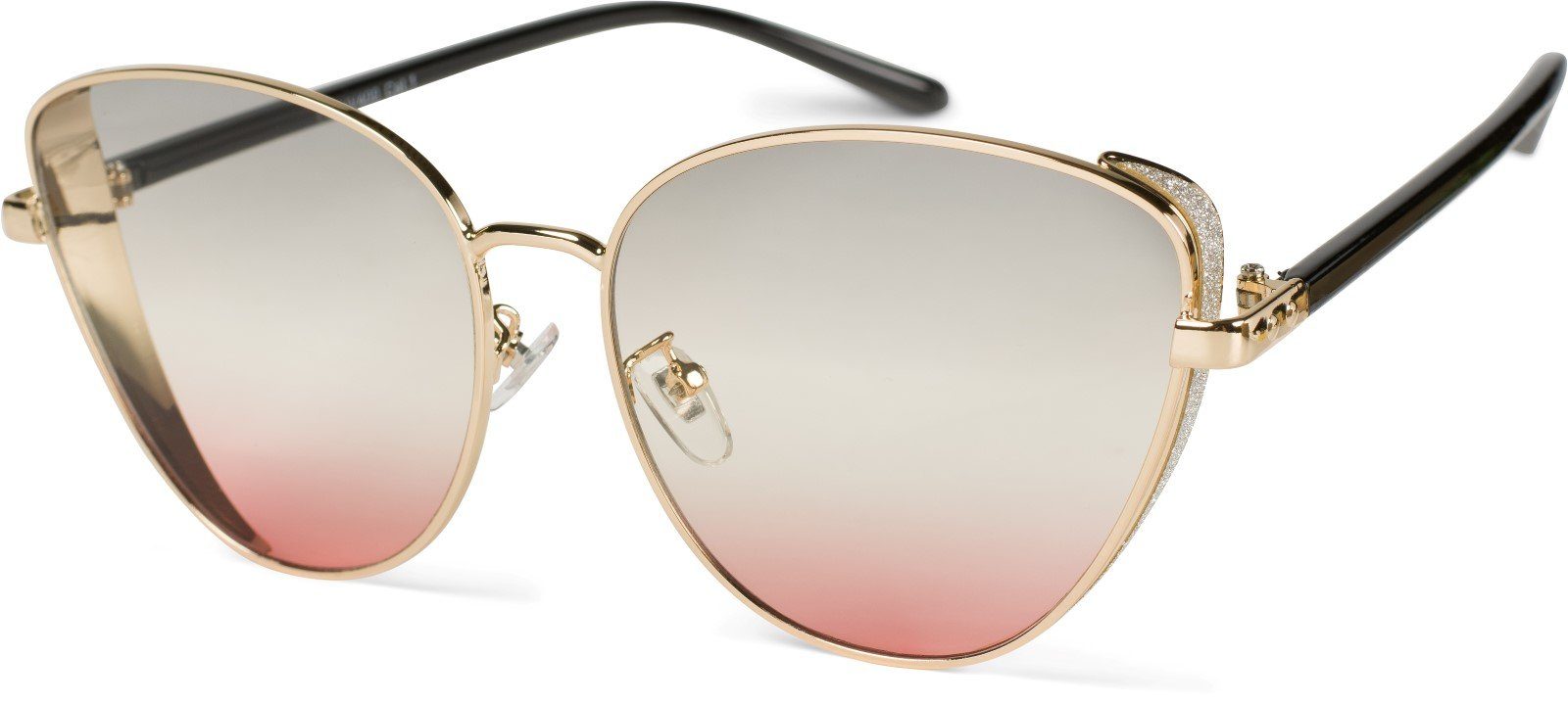 styleBREAKER Sonnenbrille Cateye Sonnenbrille mit Glitzer