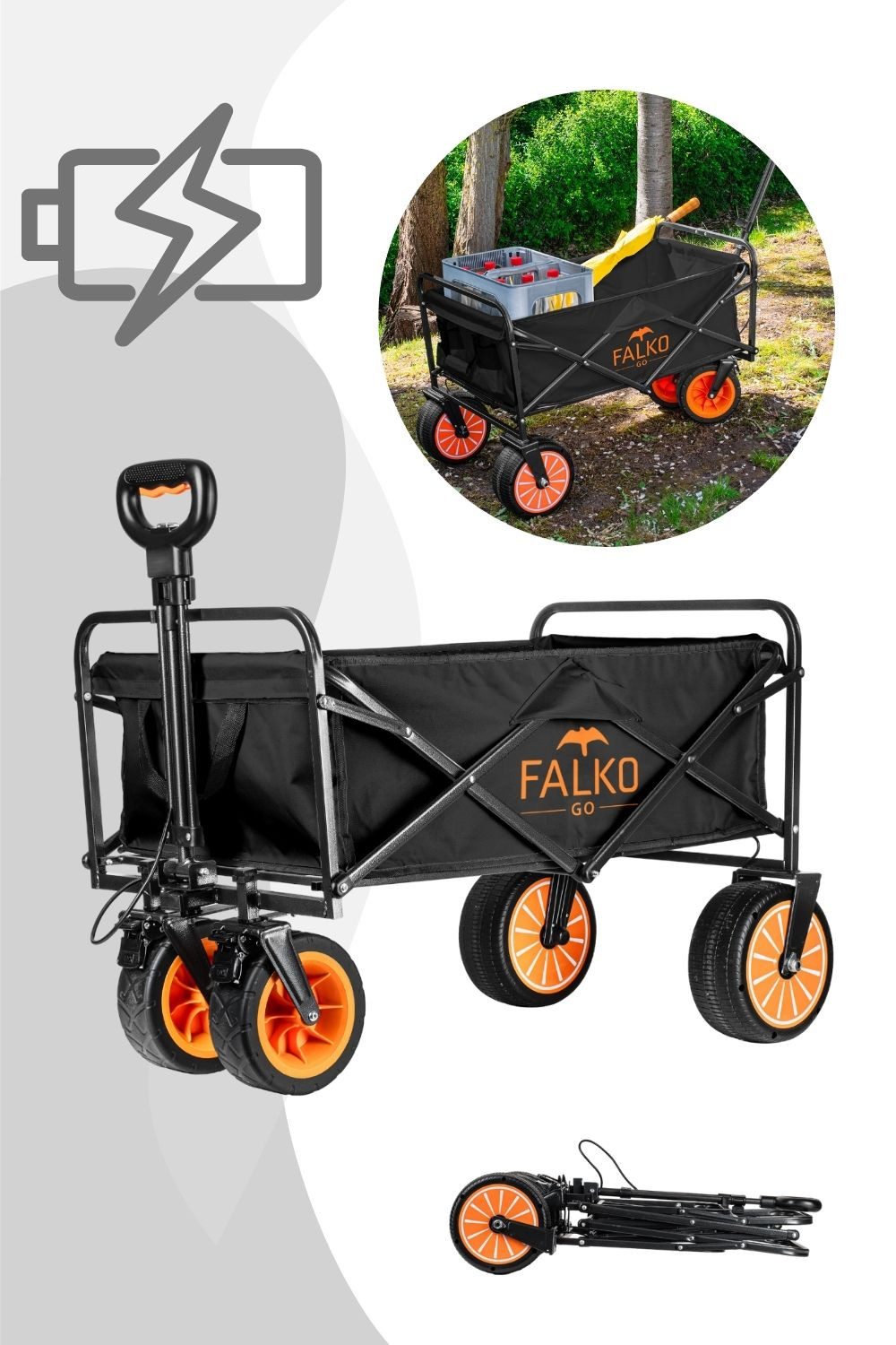 Genius Bollerwagen FALKO GO elektrischer Bollerwagen