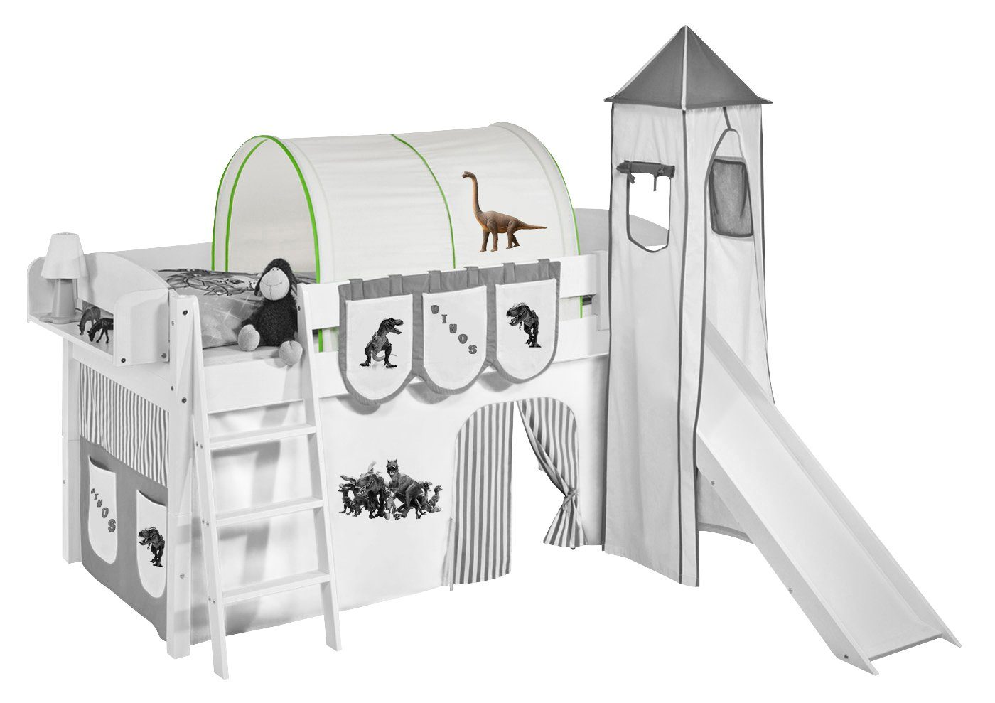 Lilokids Betttunnel Tunnel Dinos Braun Beige