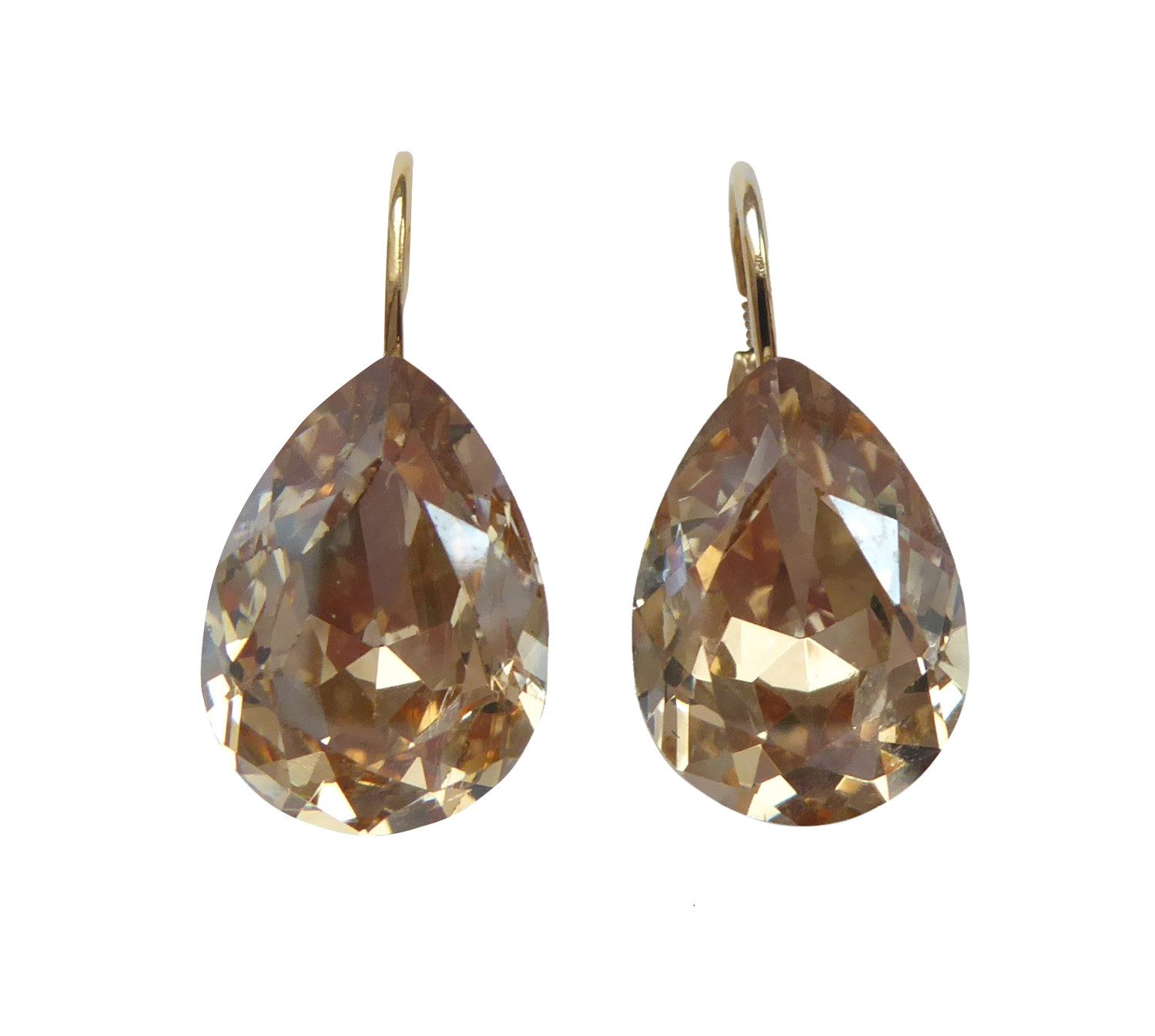 Mugello Paar Ohrhänger Maya champagner vergoldet