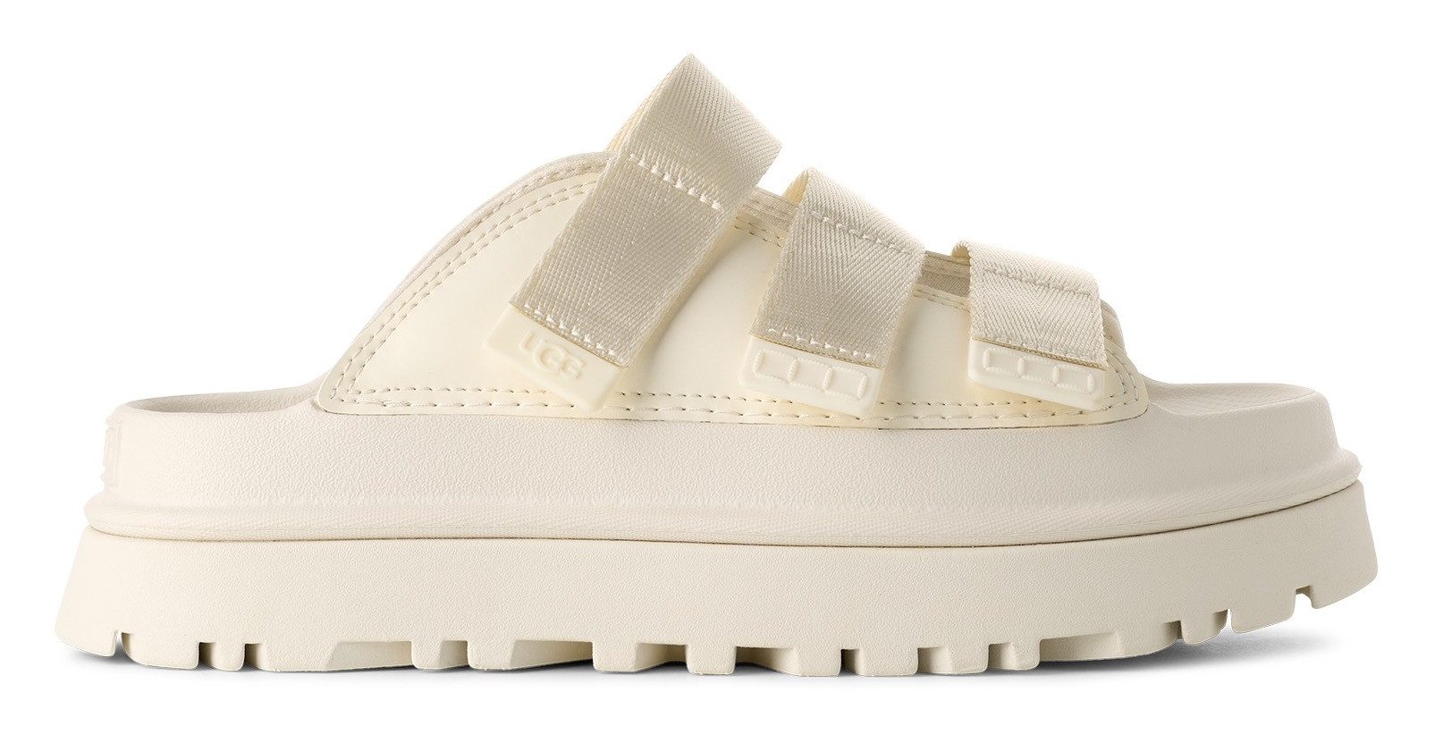 UGG GOLDENGLOW SLIDE Pantolette, Plateauschuh, Sandale,