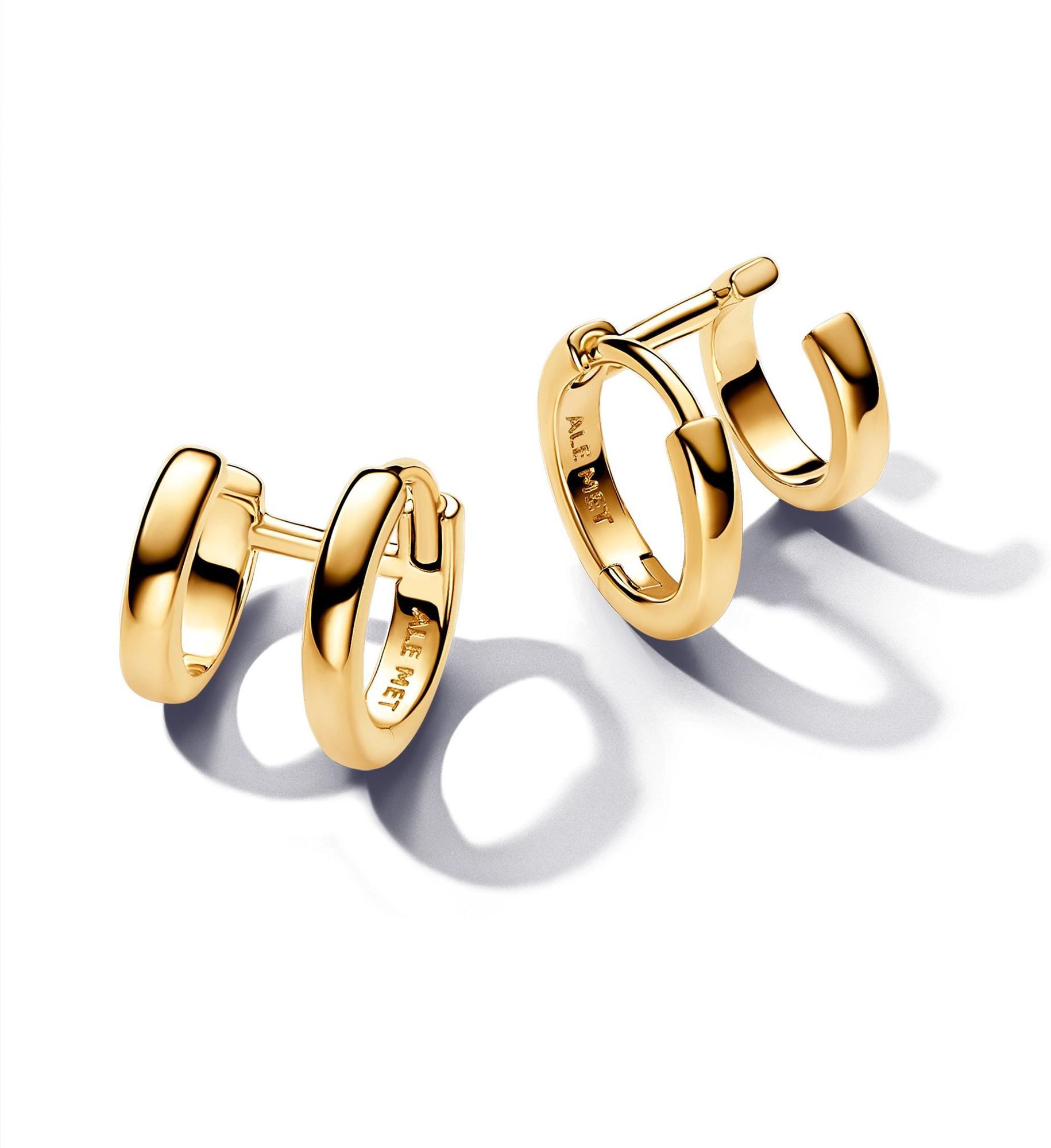 Pandora Ohrring-Set Pandora Doppelte Huggie-Kreolen-Ohrringe 263280C00