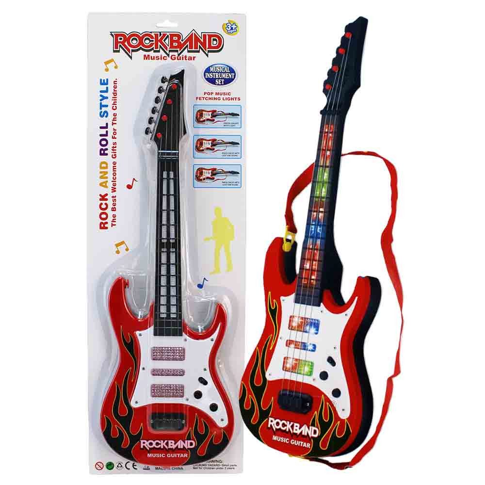Jonotoys Spiel-Gitarre Rockband Spielzeug Gitarre -