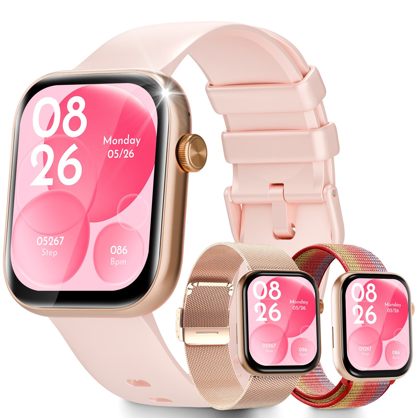 Rayofi Smartwatch Damen, Smartwatch Herren, Fitness
