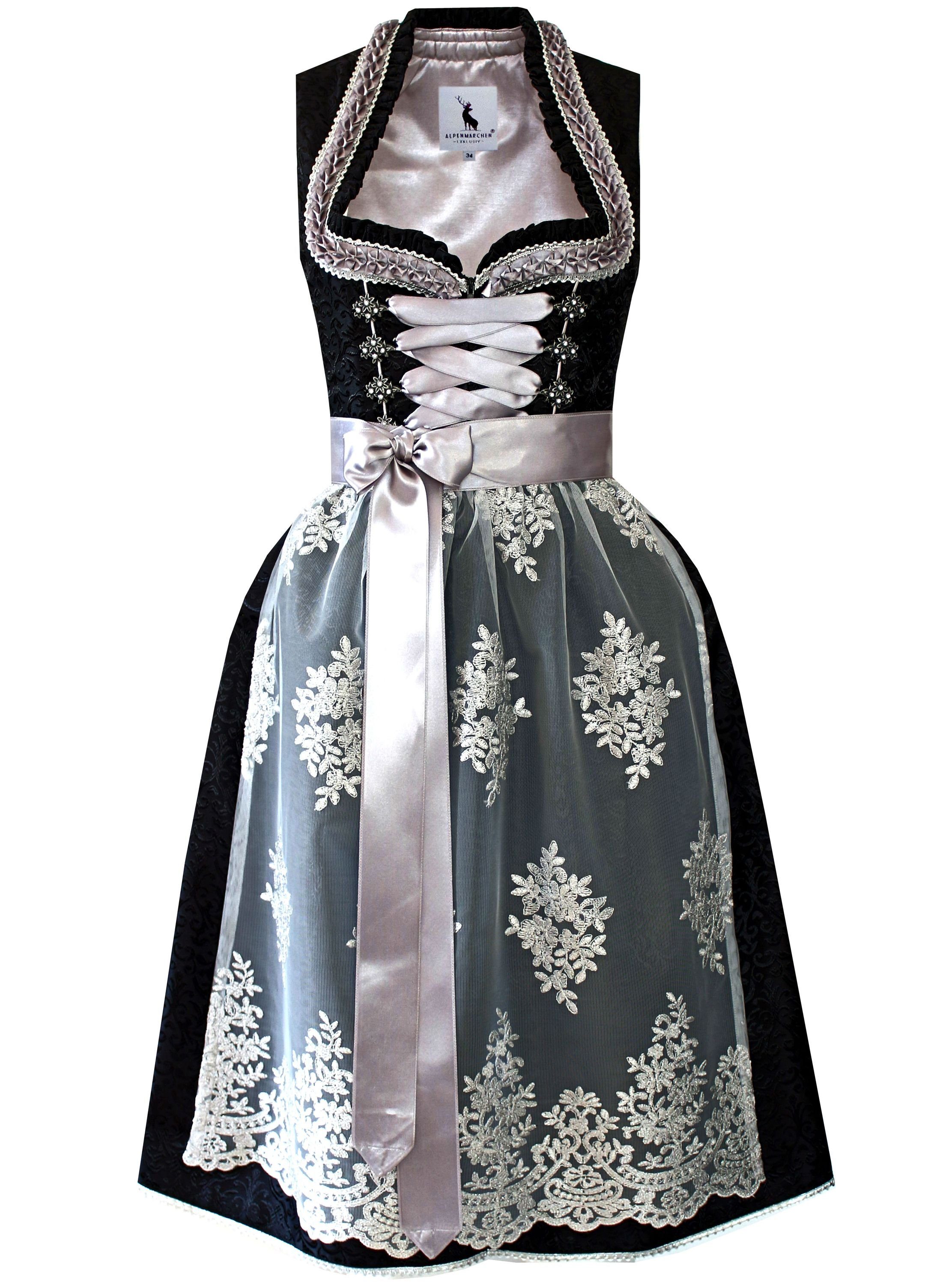 Alpenmärchen Dirndl Dirndl Evi in schwarz