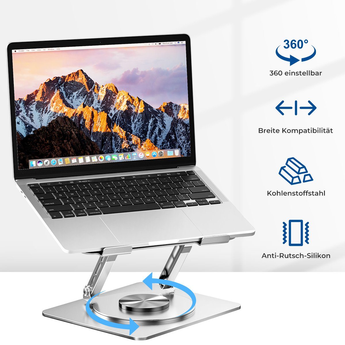 VSIUO Laptop-Ständer Laptop Ständer mit 360°