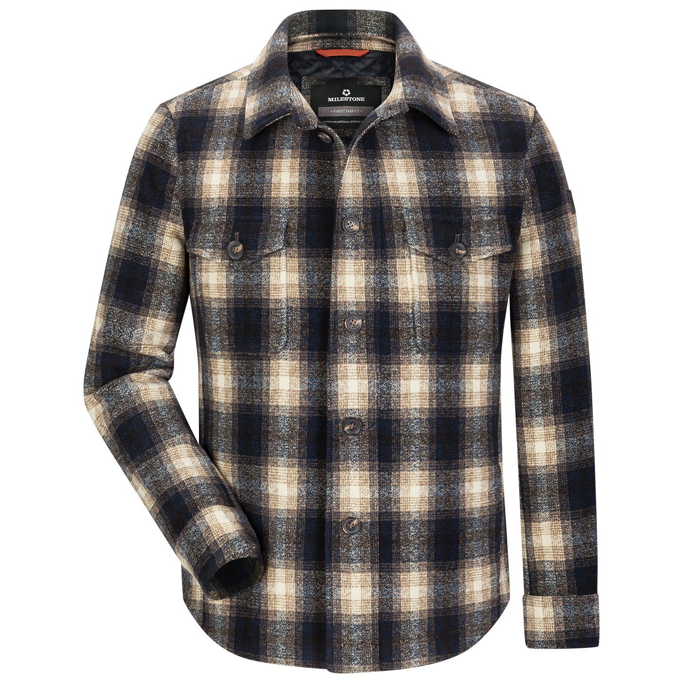 Milestone Wolljacke Pizaro Herrenjacke Overshirt Hemdjacke
