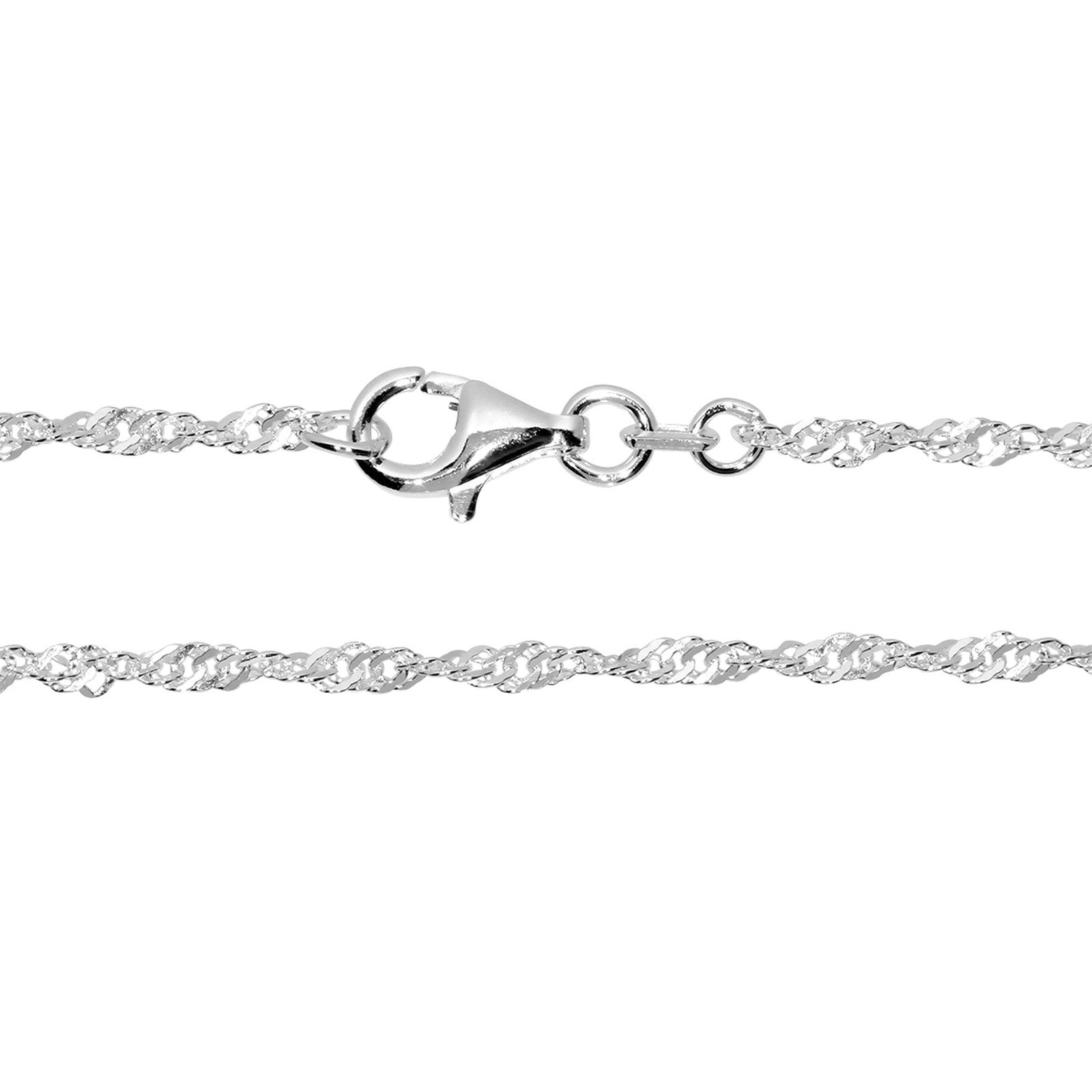 OSTSEE-SCHMUCK Silberkette Ostsee-Schmuck Kette Singapur 1,8