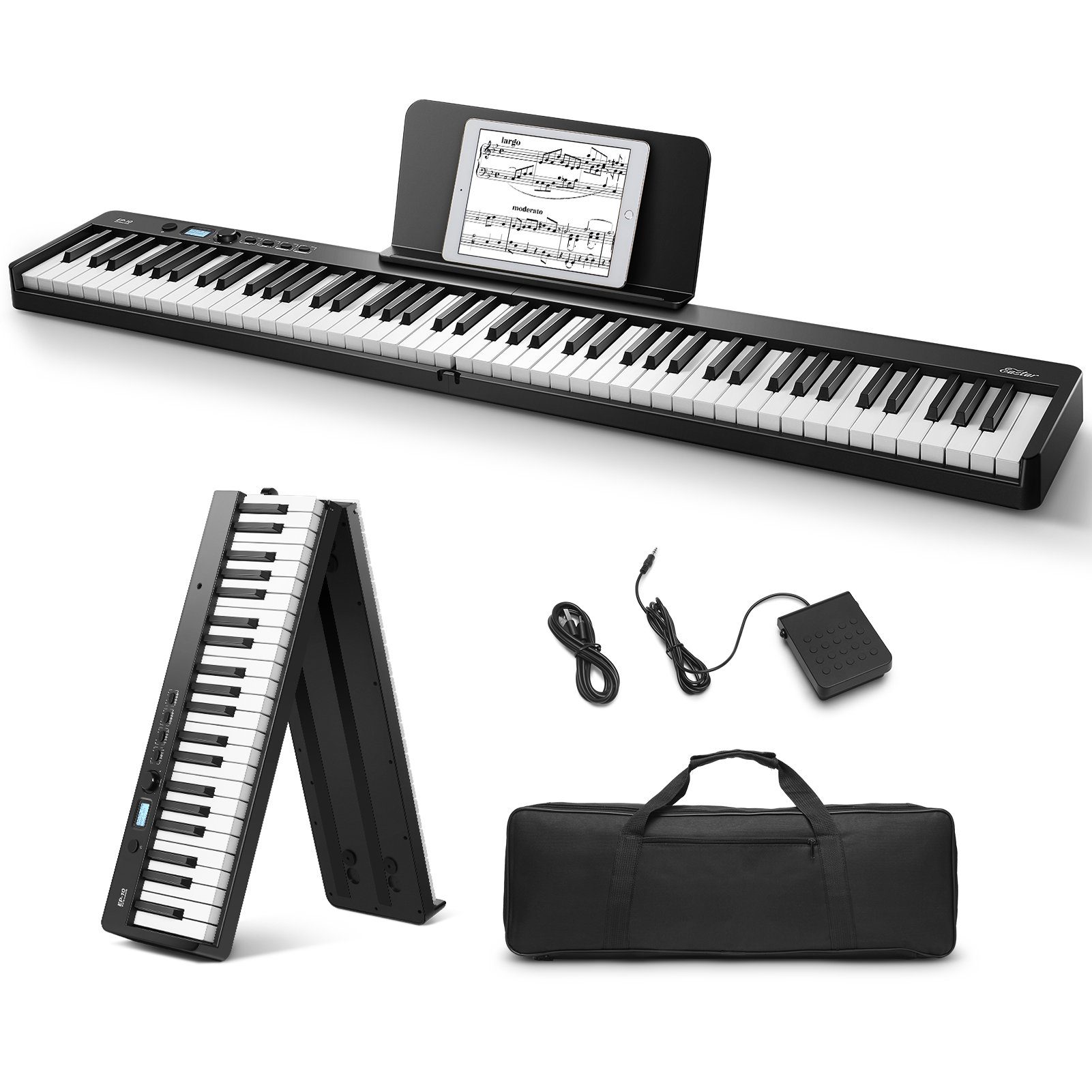 Eastar Home-Keyboard Faltbares Klavier 88 Tasten