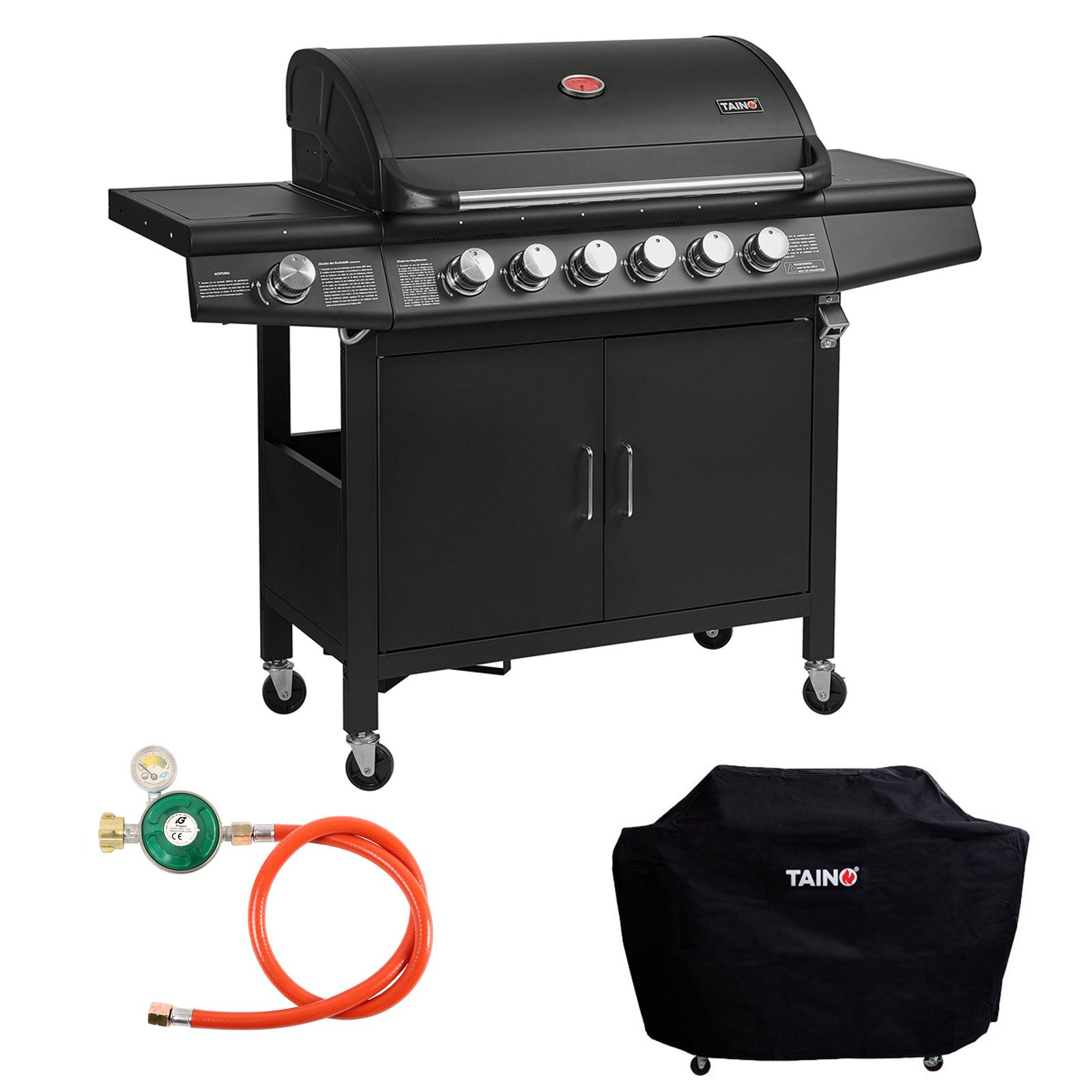 TAINO Gasgrill RED 6+1, Gasgrill-Set mit
